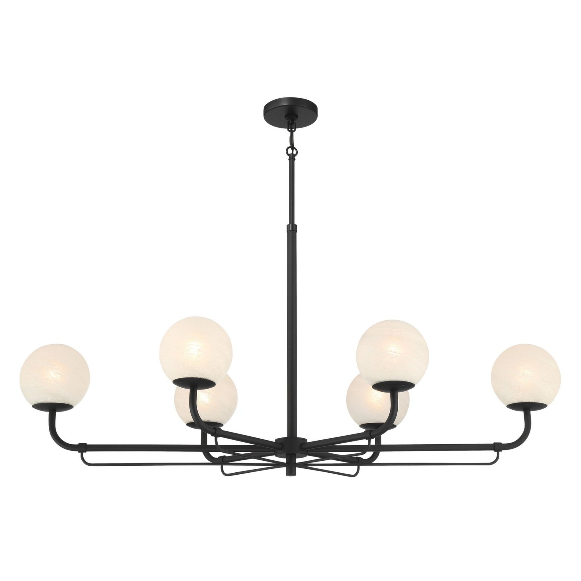 Whitehall 46" 6-Light Island Light, Dark Matte Black Finish - Bees Lighting