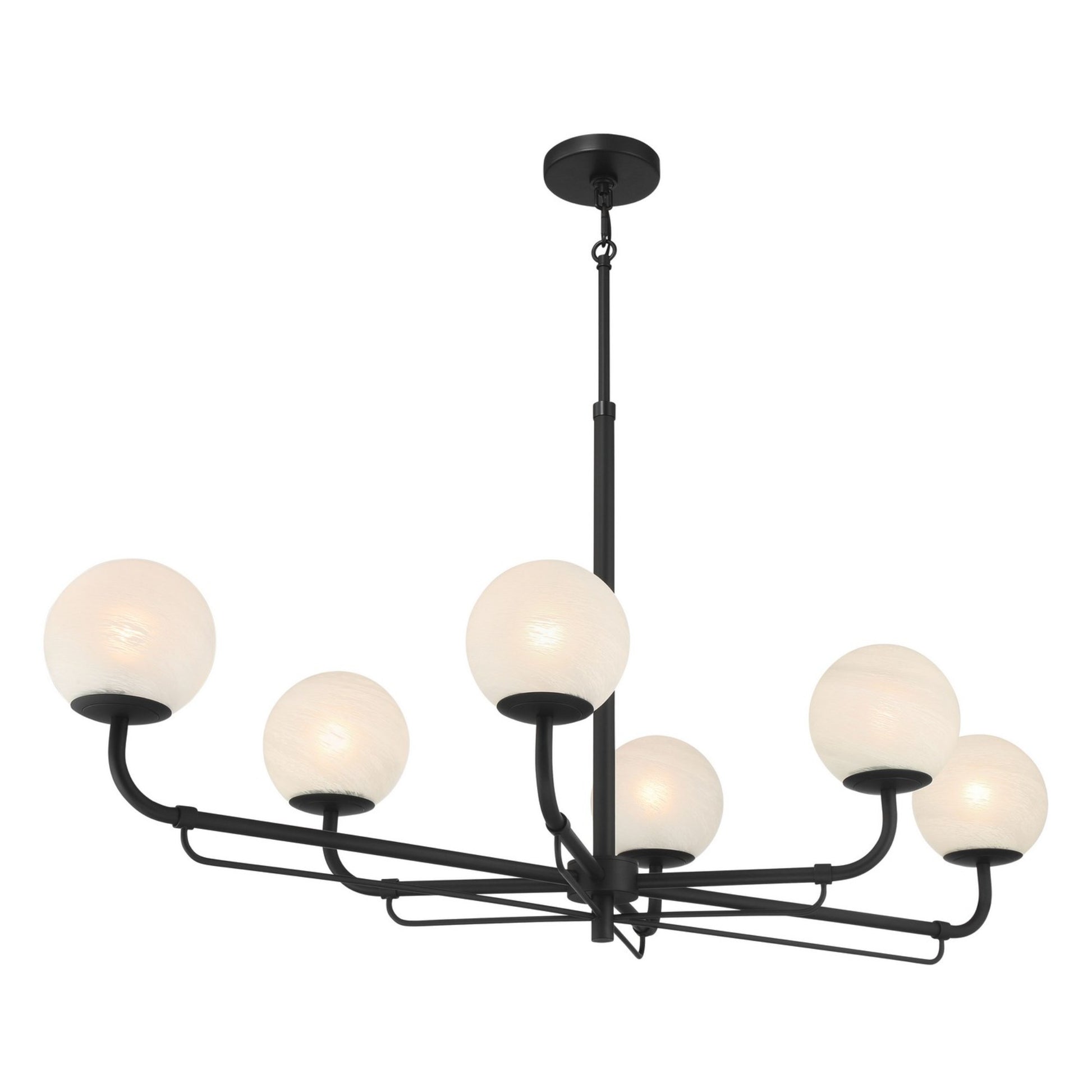 Whitehall 46" 6-Light Island Light, Dark Matte Black Finish - Bees Lighting