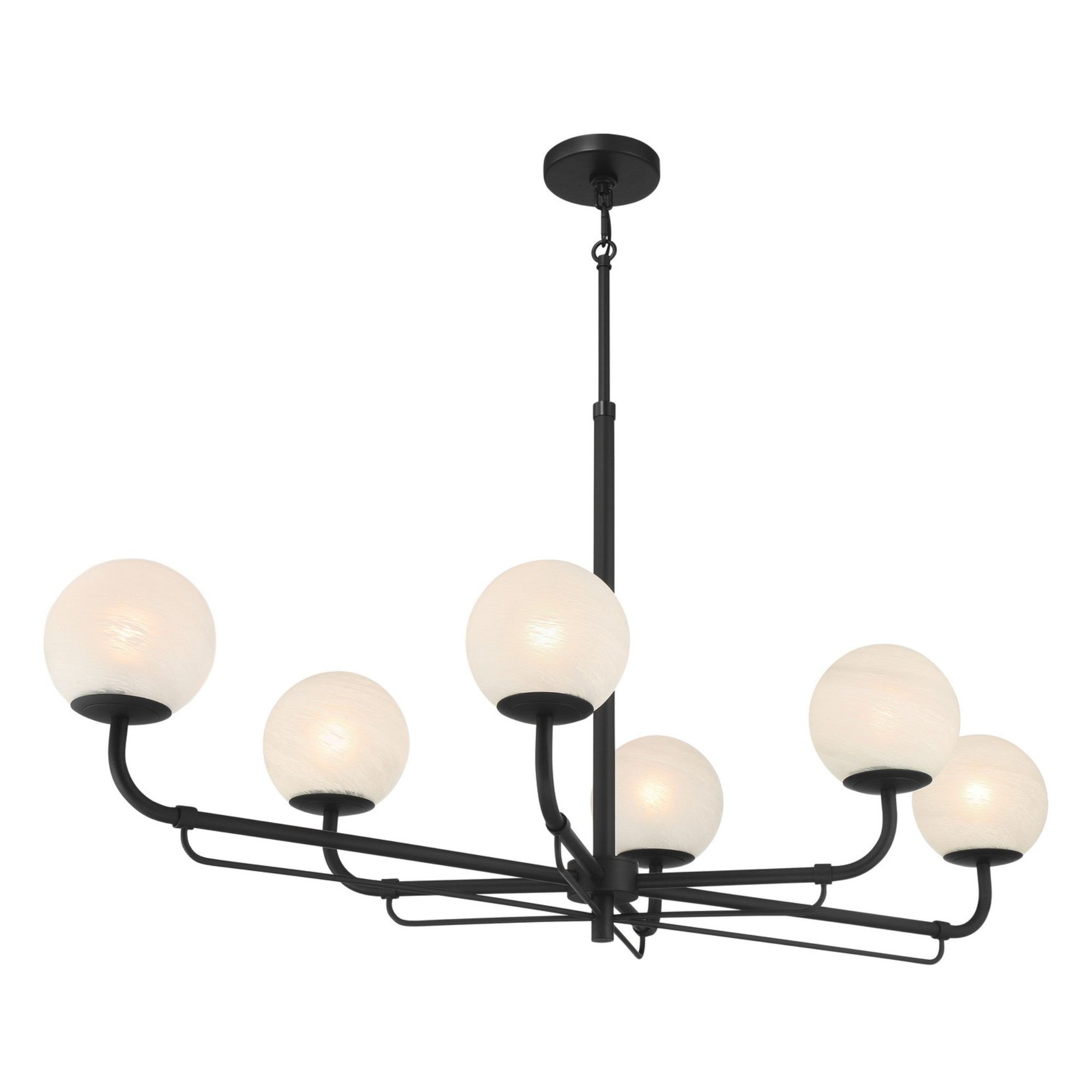 Whitehall 46" 6-Light Island Light, Dark Matte Black Finish - Bees Lighting