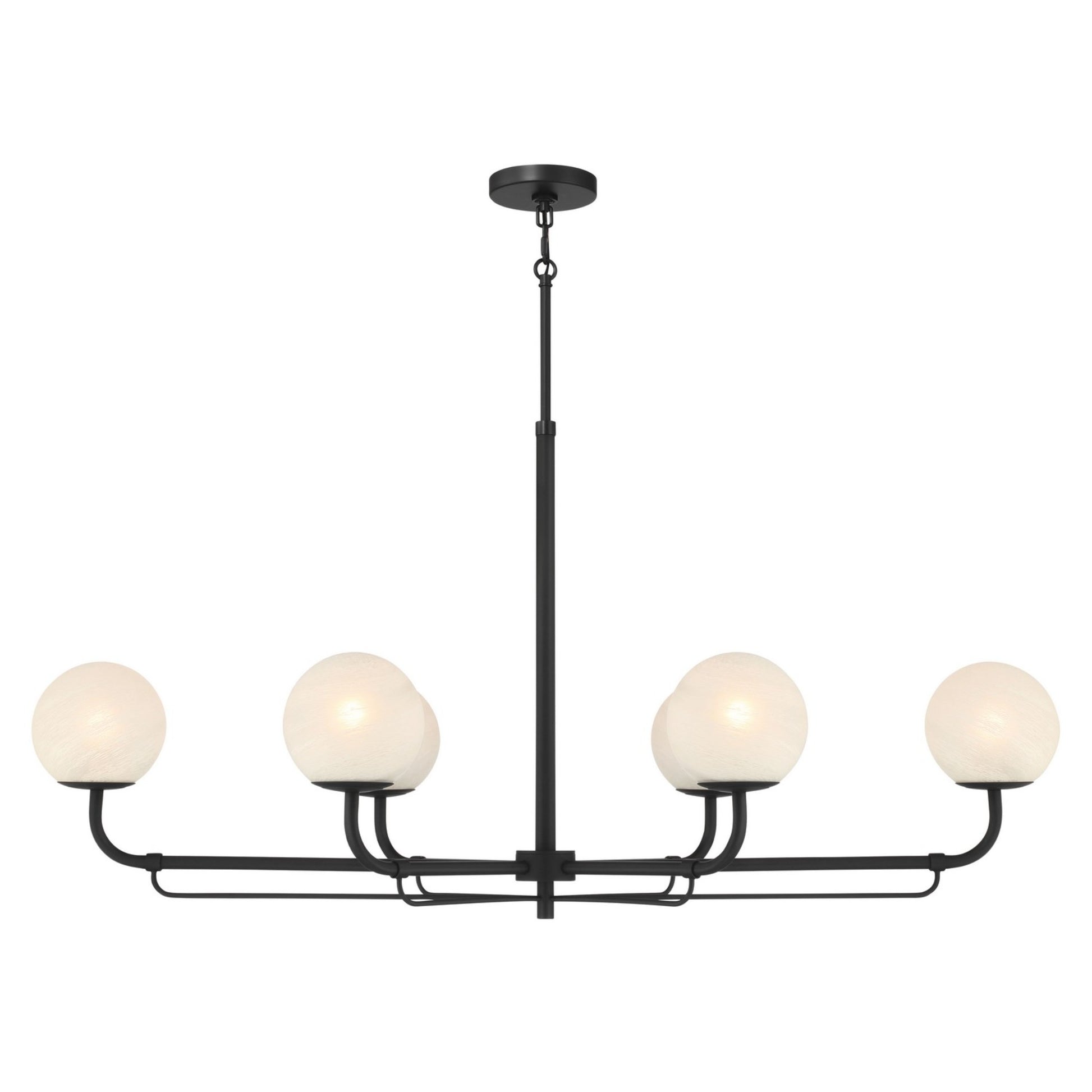 Whitehall 46" 6-Light Island Light, Dark Matte Black Finish - Bees Lighting