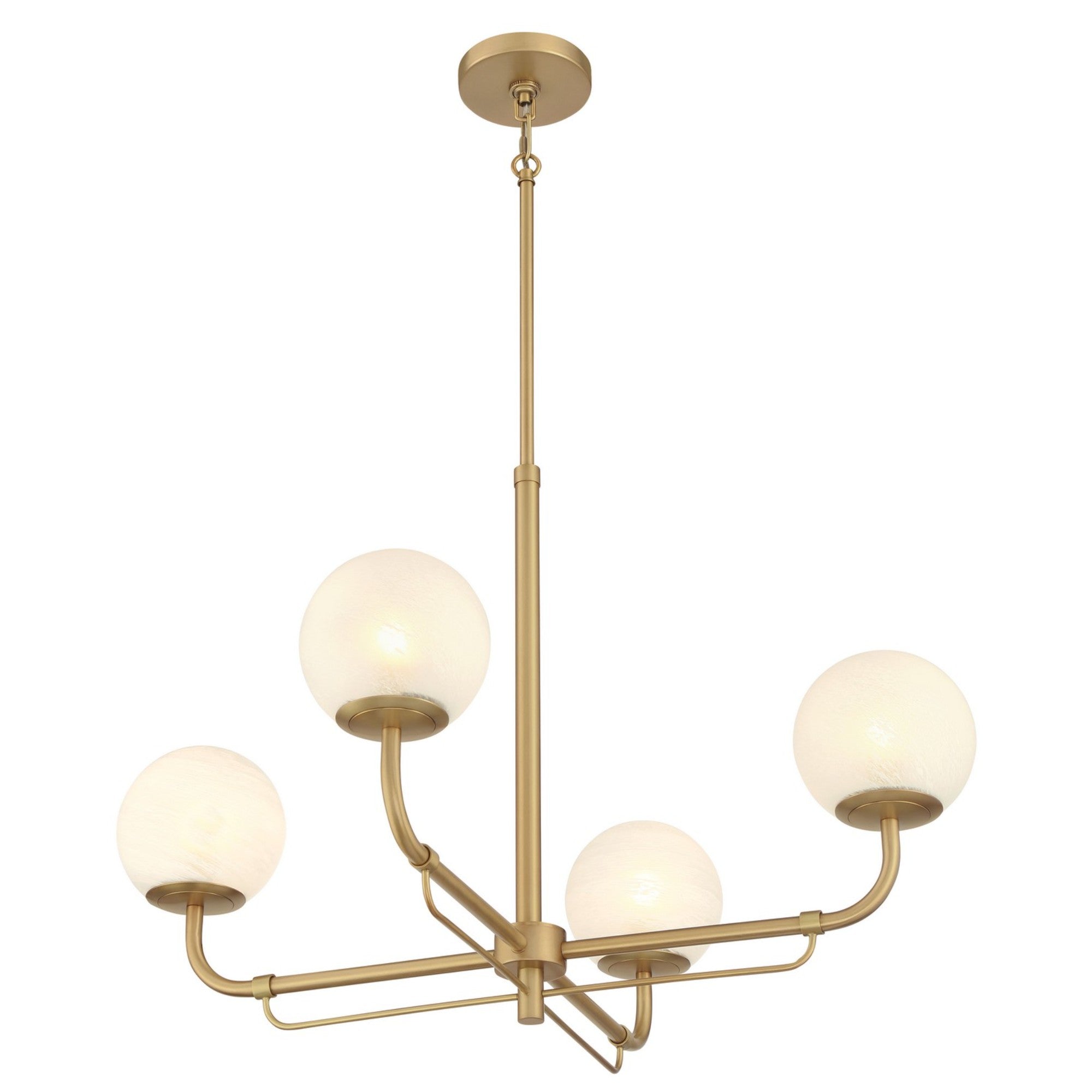 Whitehall 30" 4-Light Chandelier, Legacy Brass Finish - Bees Lighting