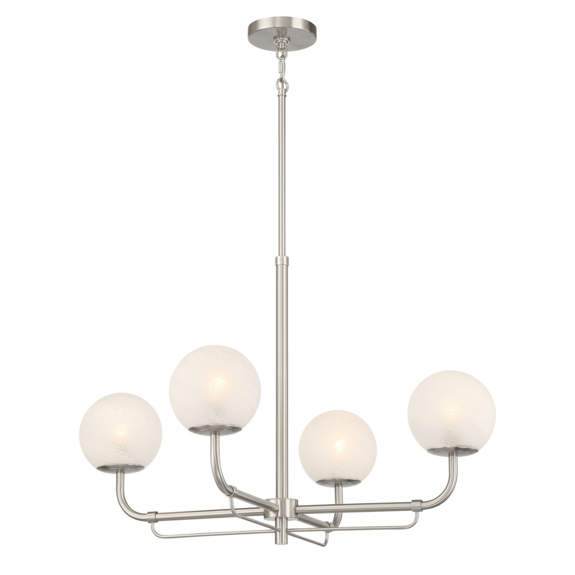 Whitehall 30" 4-Light Chandelier, Brushed Nickel Finish - Bees Lighting