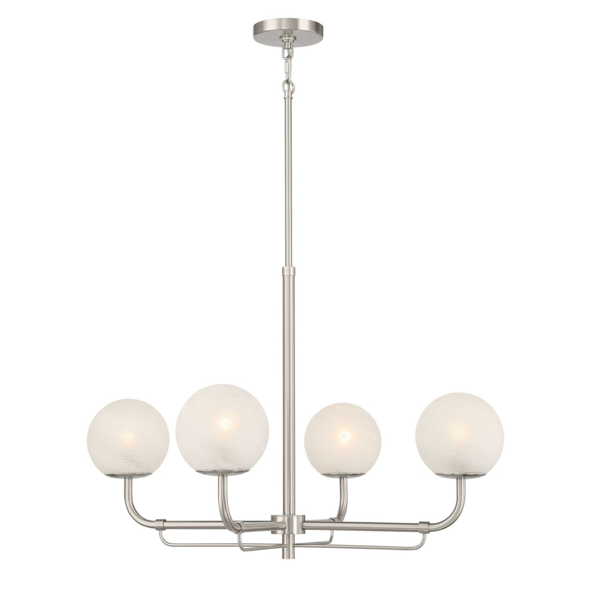 Whitehall 30" 4-Light Chandelier, Brushed Nickel Finish - Bees Lighting