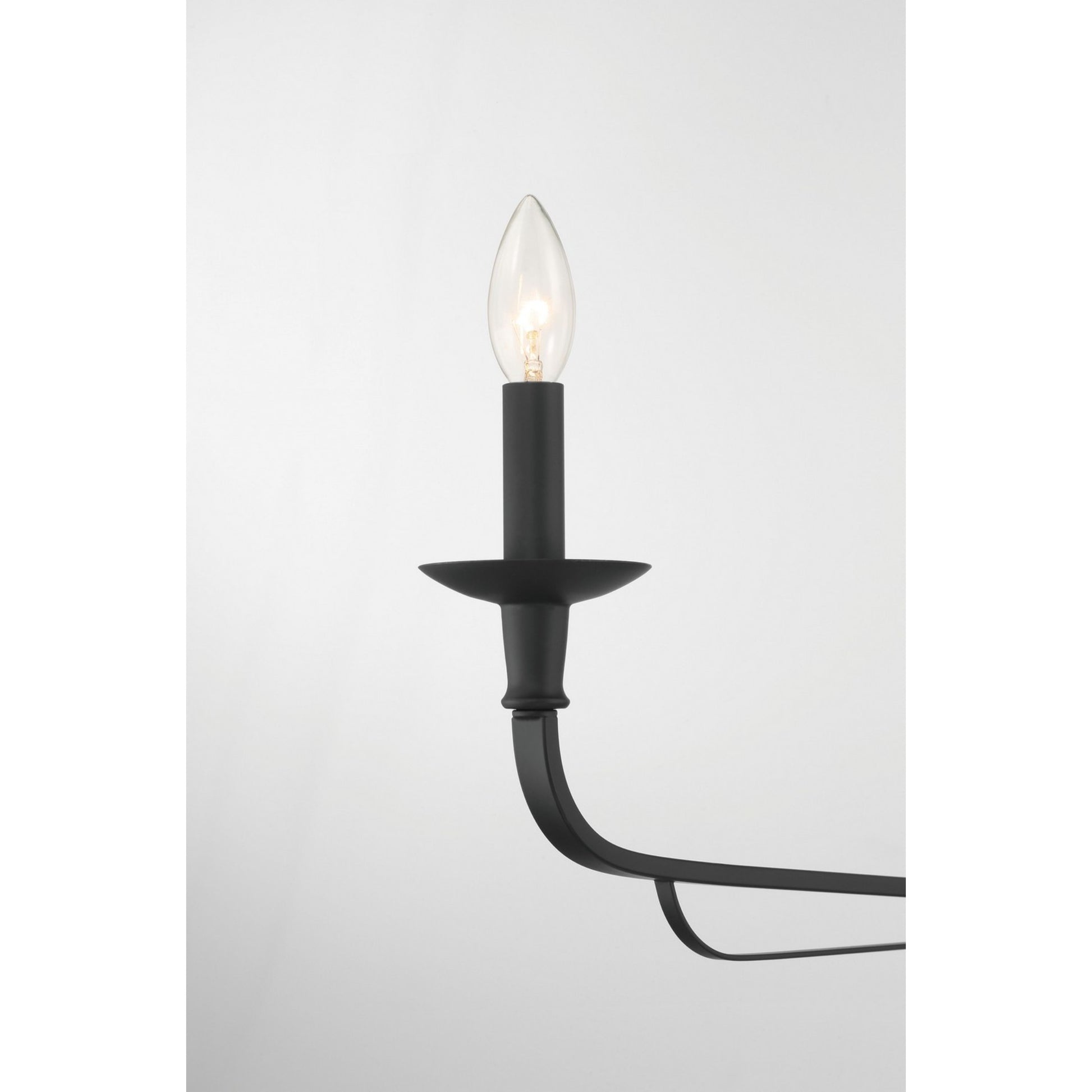 Velena 50" 2-Light Chandelier, Dark Matte Black Finish - Bees Lighting