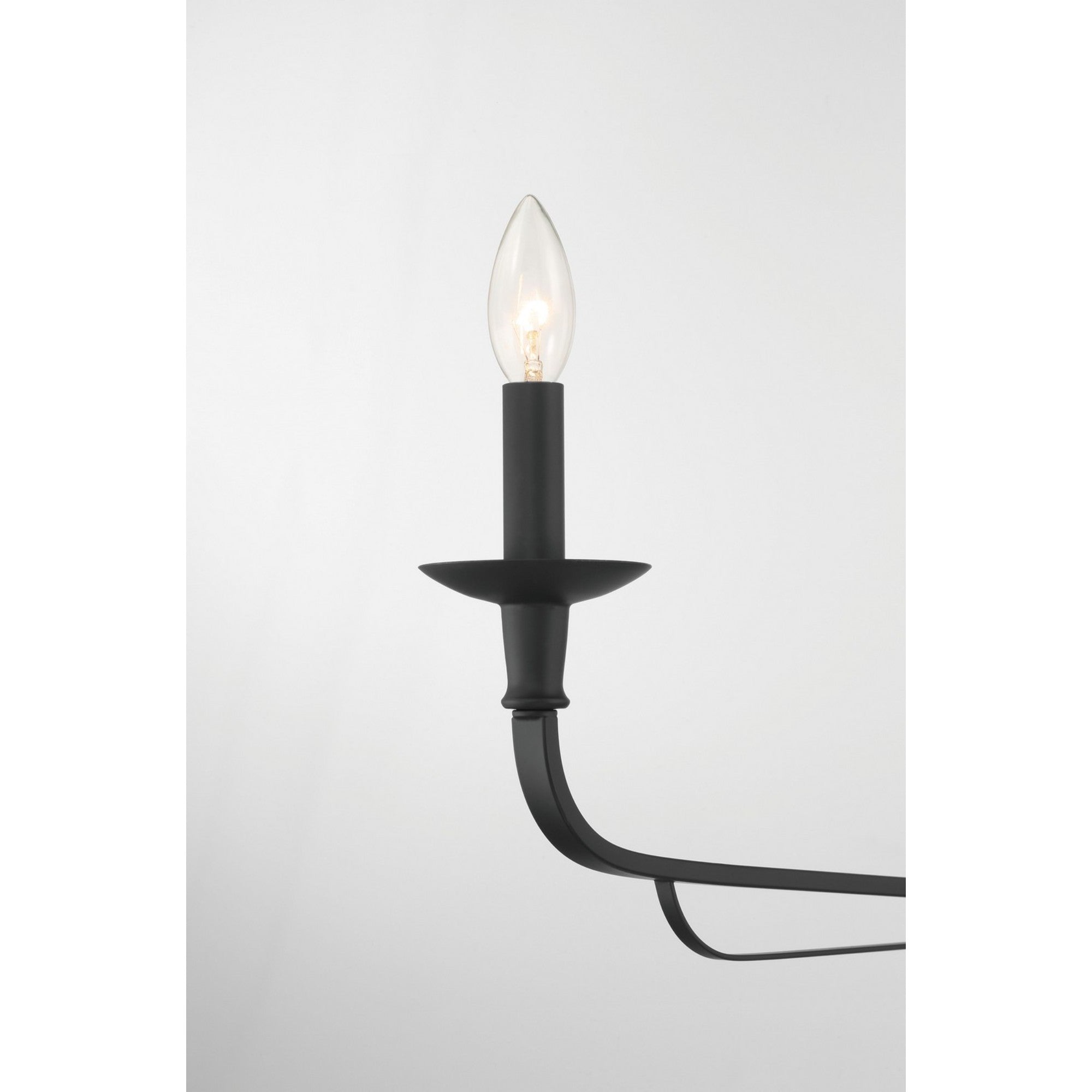 Velena 50" 2-Light Chandelier, Dark Matte Black Finish - Bees Lighting