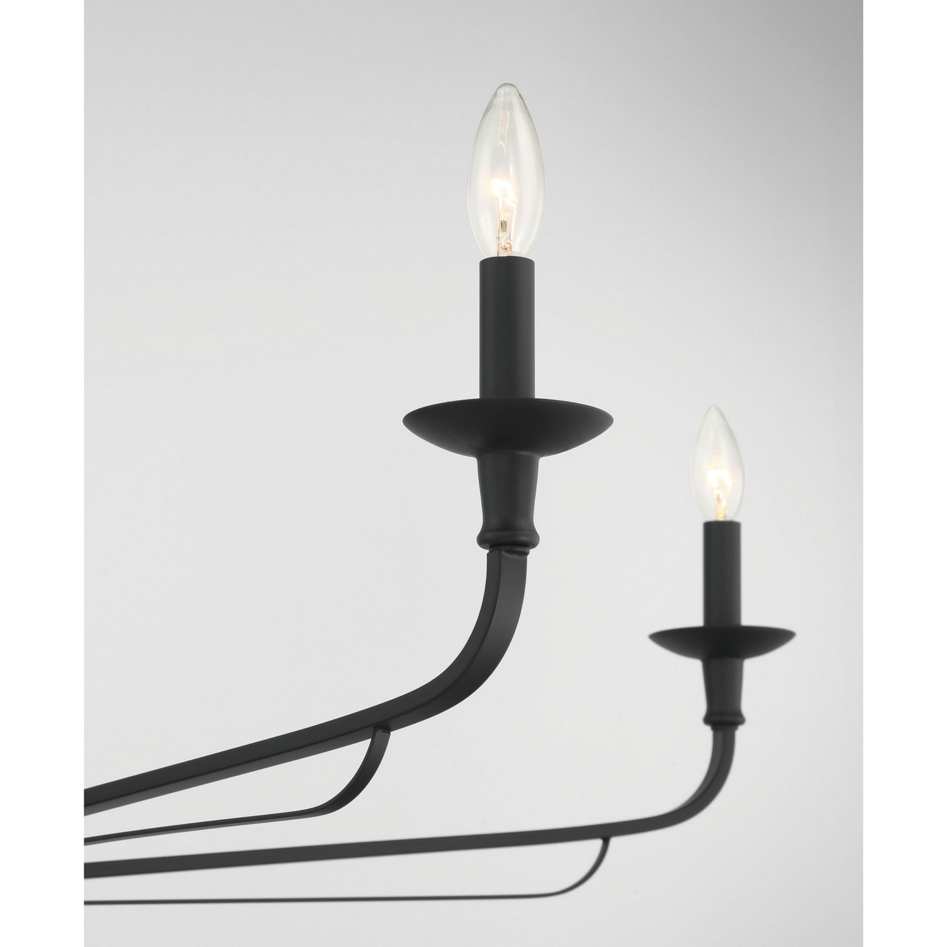 Velena 47" 6-Light Chandelier, Dark Matte Black Finish - Bees Lighting