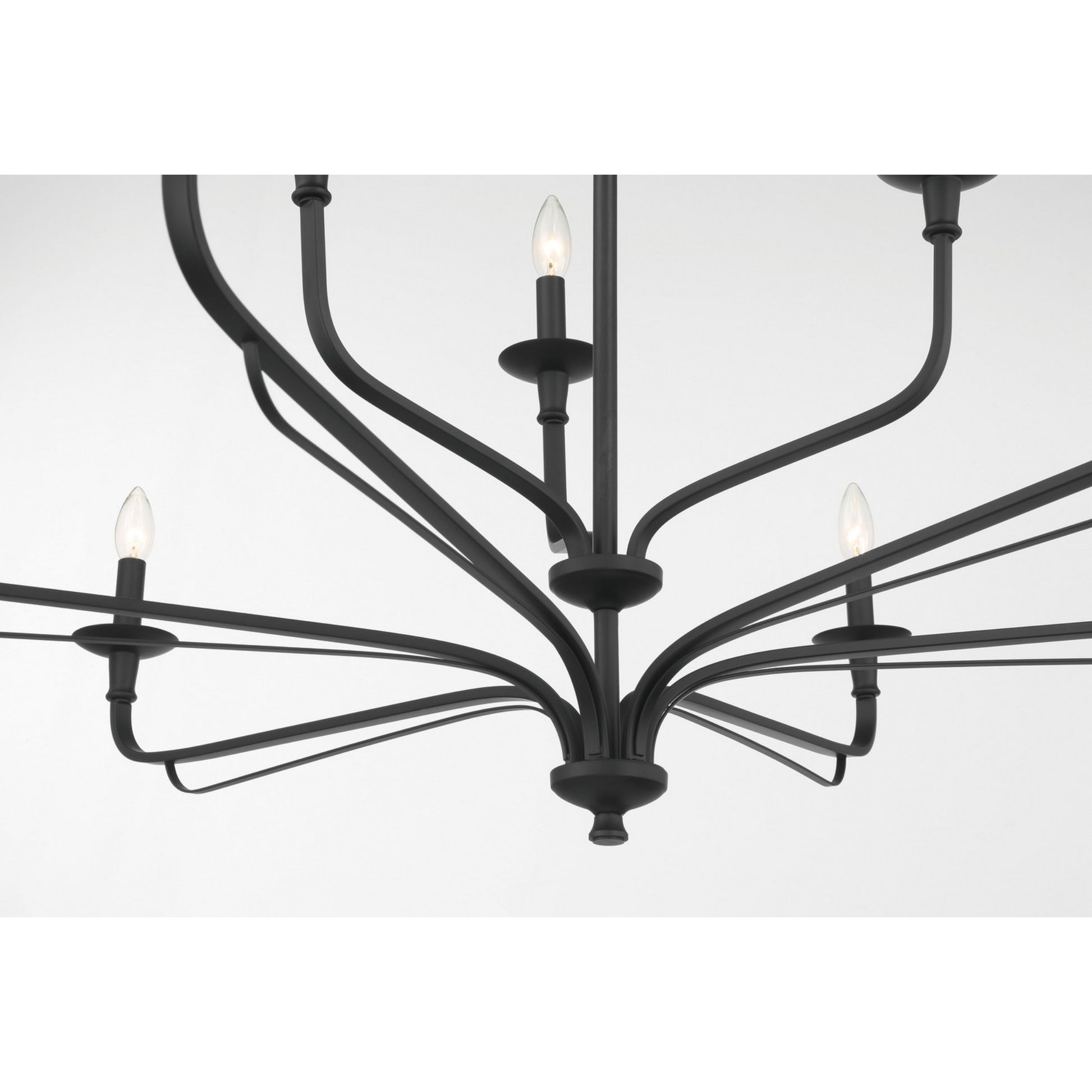 Velena 47" 9-Light Chandelier, Dark Matte Black Finish - Bees Lighting