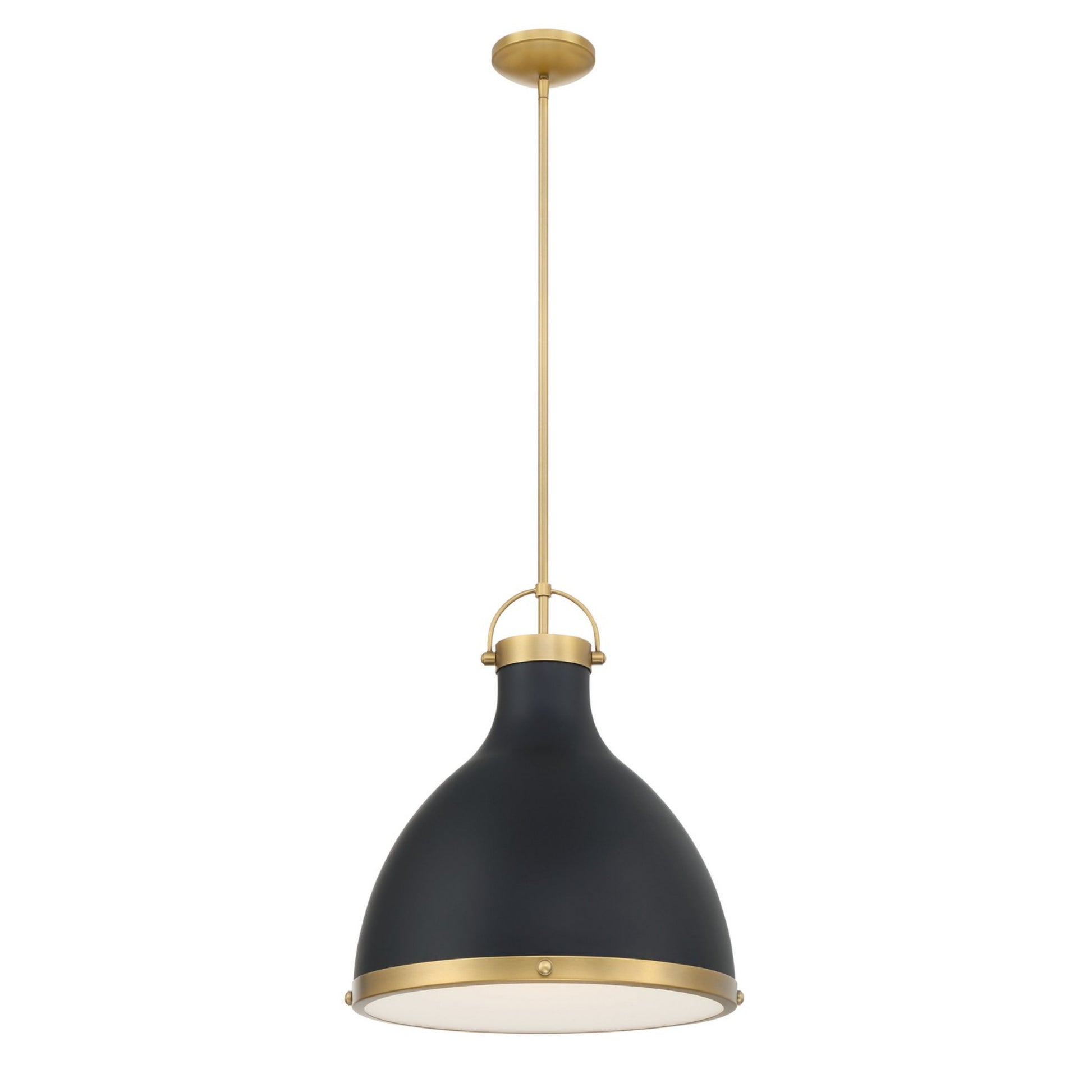 Lynk 17" Pendant, Legacy Brass & Matte Coal Finish - Bees Lighting