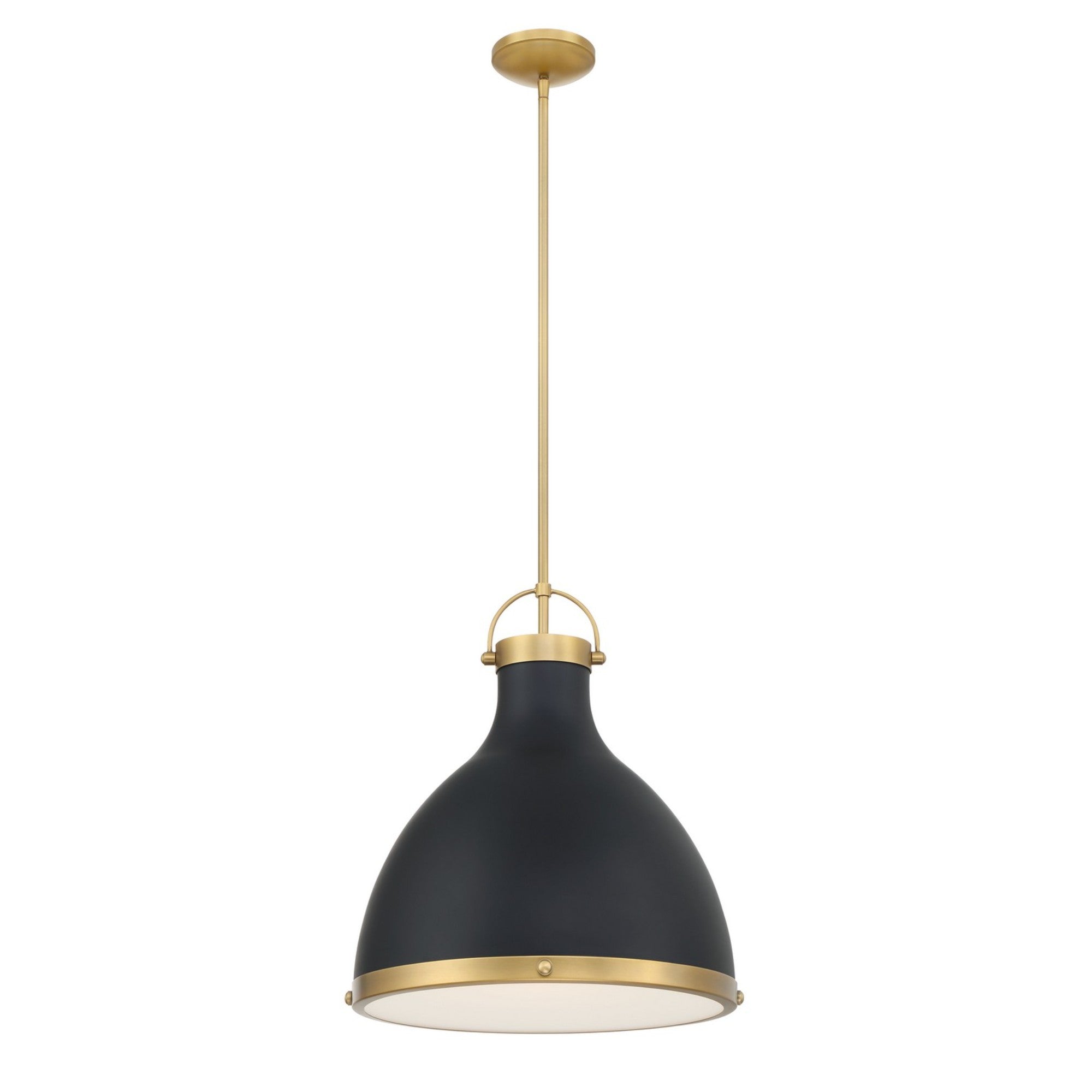 Lynk 17" Pendant, Legacy Brass & Matte Coal Finish - Bees Lighting