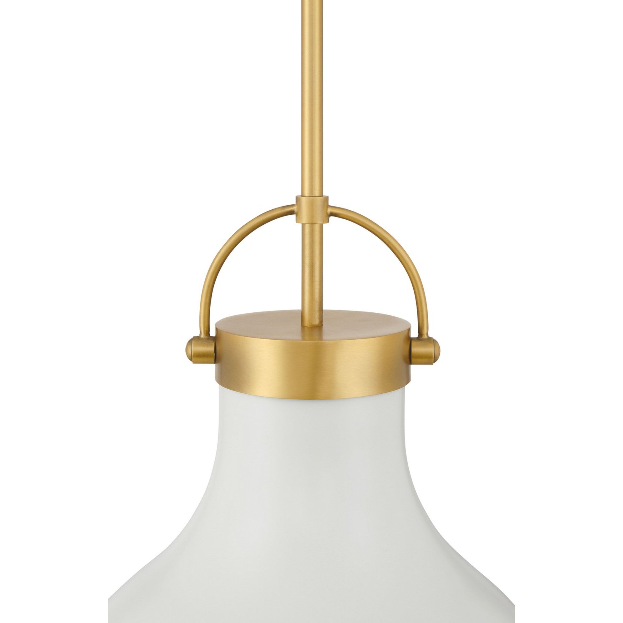 Lynk 17" Pendant, Legacy Brass & Off White Cream Finish - Bees Lighting