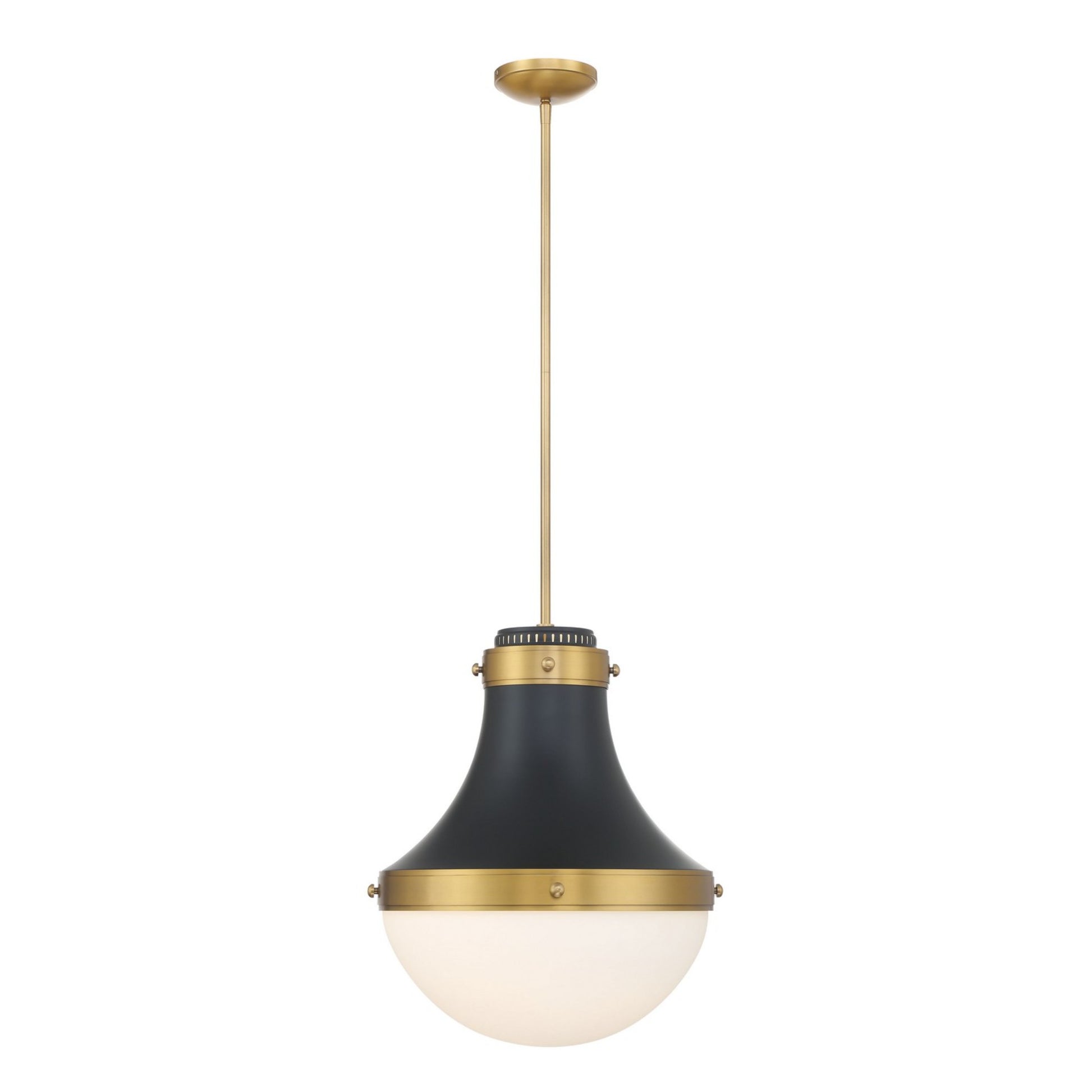 Purelight 19" Pendant, Legacy Brass & Dark Matte Black Finish - Bees Lighting