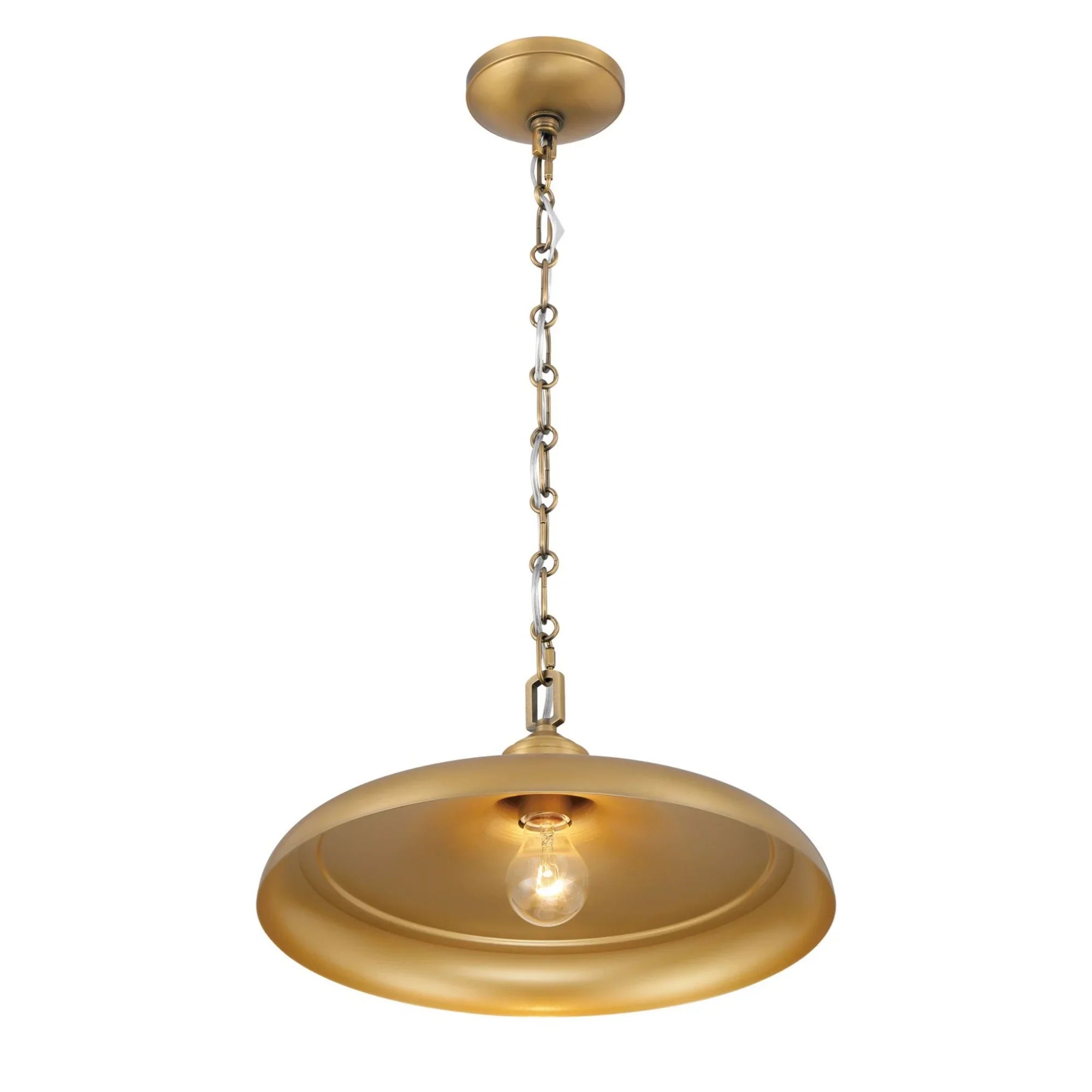Crowne 16" Pendant, Legacy Brass Finish - Bees Lighting