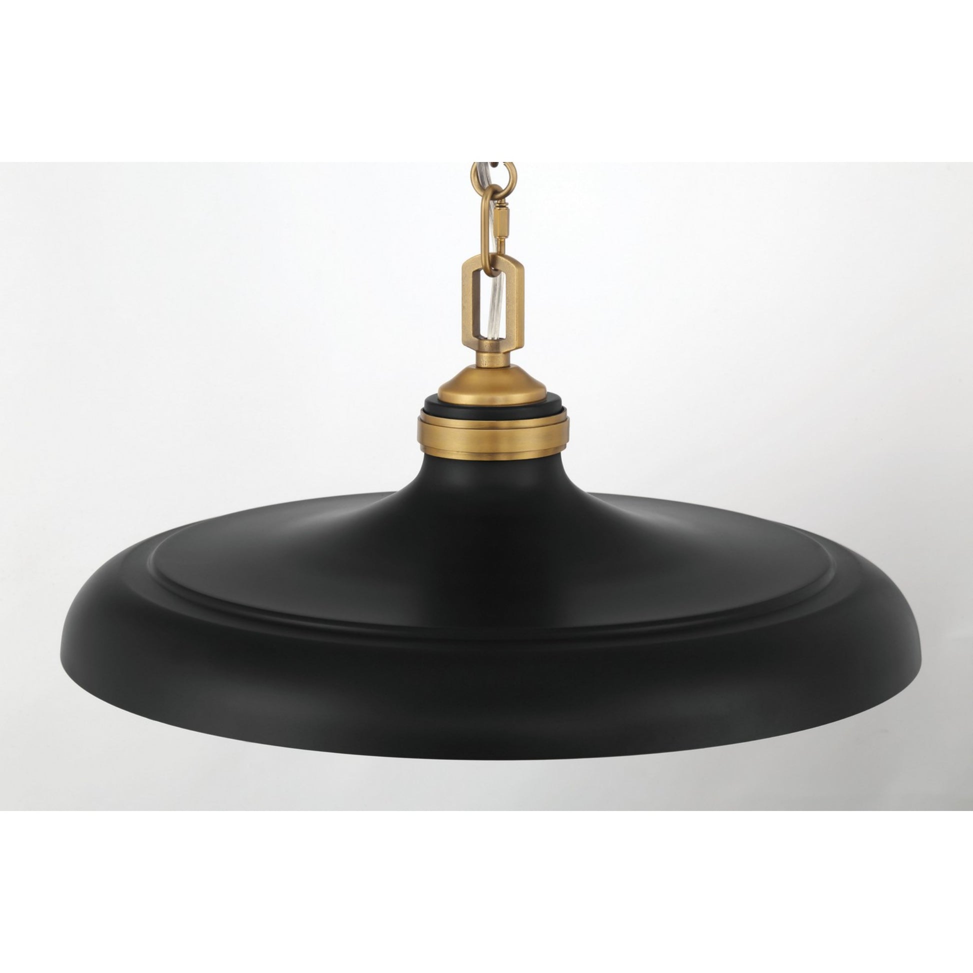 Crowne 16" Pendant, Legacy Brass & Dark Matte Black Finish - Bees Lighting