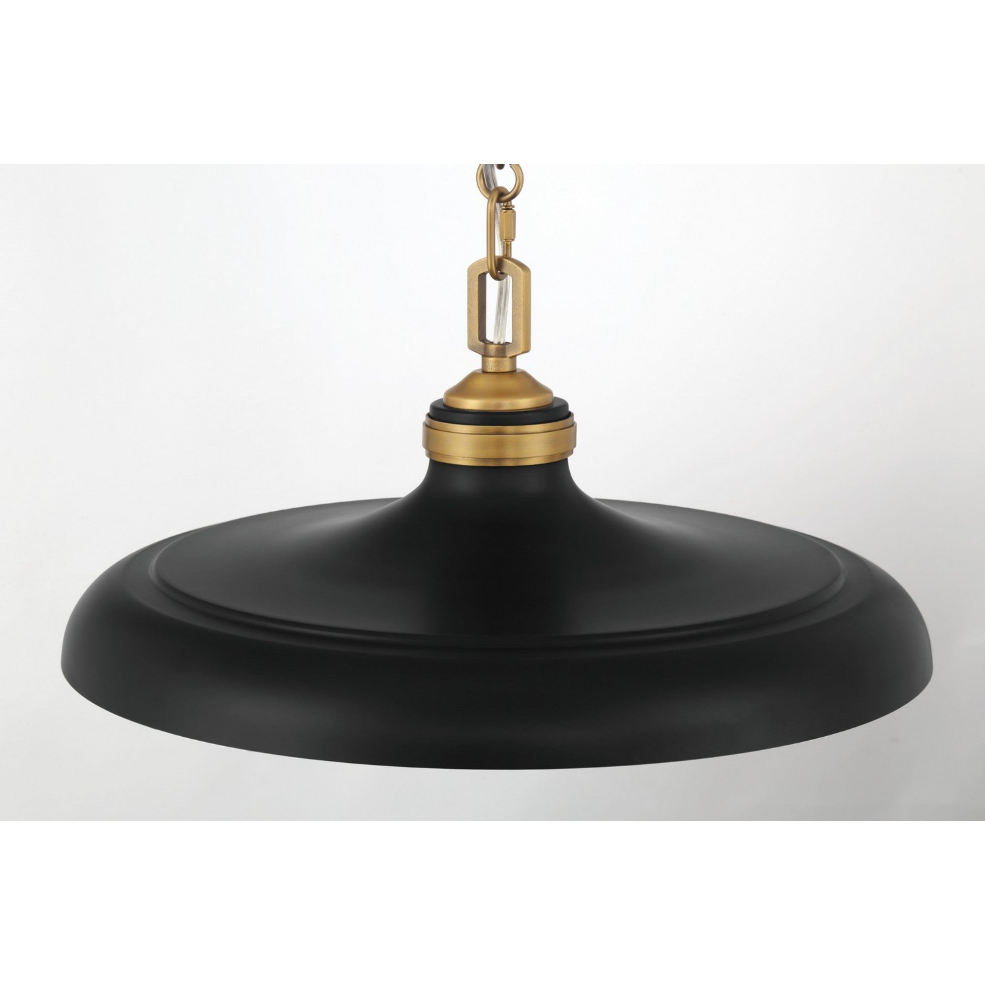 Crowne 16" Pendant, Legacy Brass & Dark Matte Black Finish - Bees Lighting