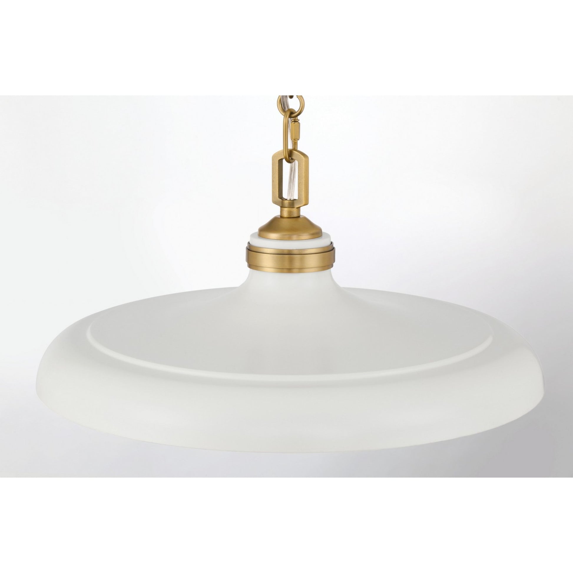 Crowne 16" Pendant, Legacy Brass & Off White Cream Finish - Bees Lighting