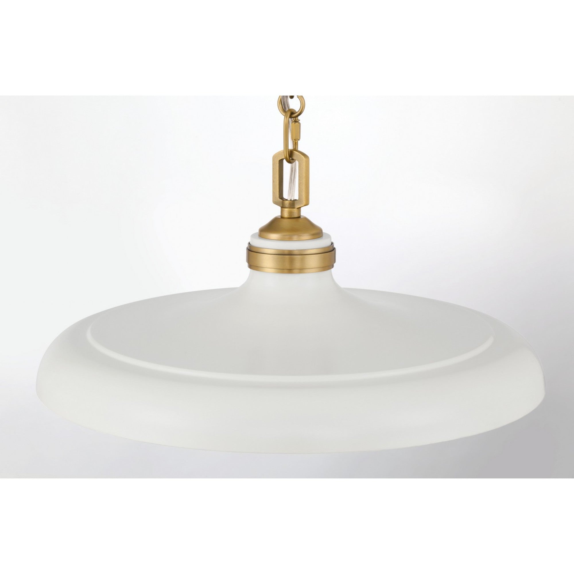 Crowne 16" Pendant, Legacy Brass & Off White Cream Finish - Bees Lighting