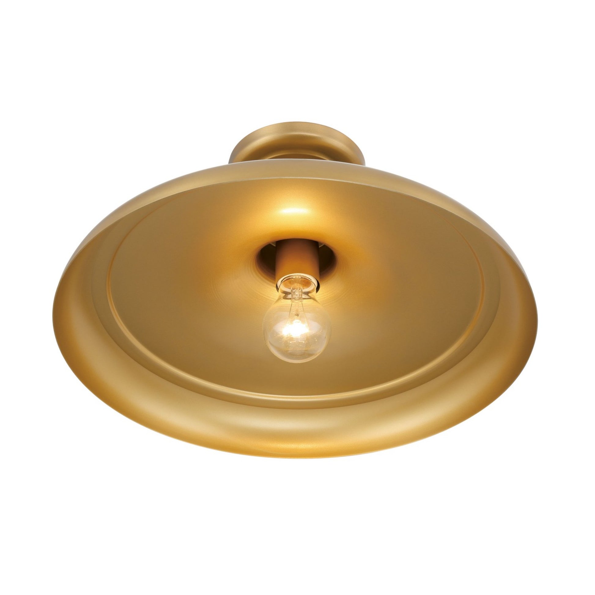 Crowne 16" Semi-Flush Mount, Legacy Brass Finish - Bees Lighting