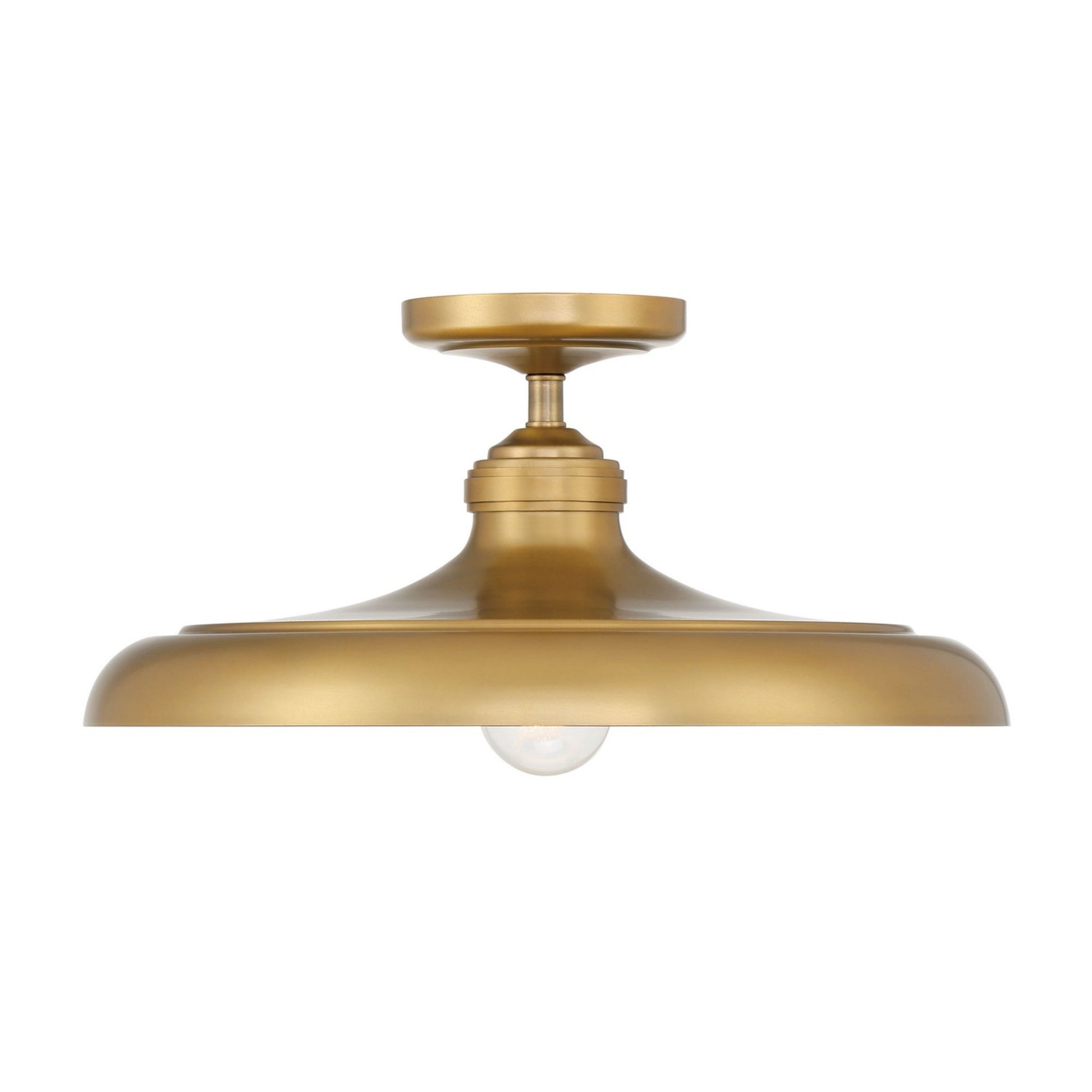 Crowne 16" Semi-Flush Mount, Legacy Brass Finish - Bees Lighting