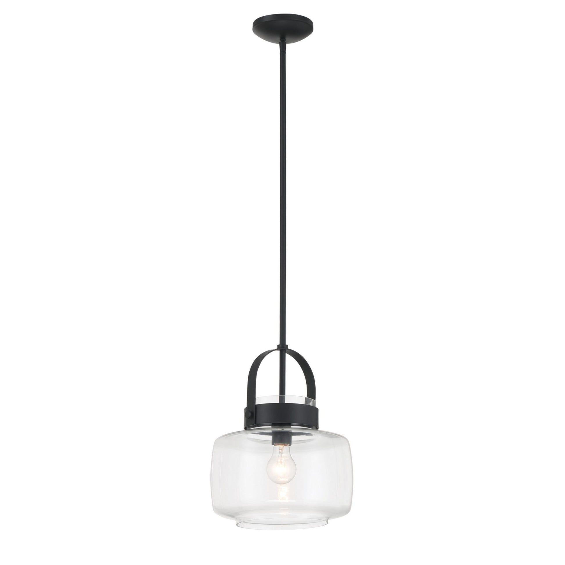 Wickglow 14" Pendant, Dark Matte Black Finish - Bees Lighting