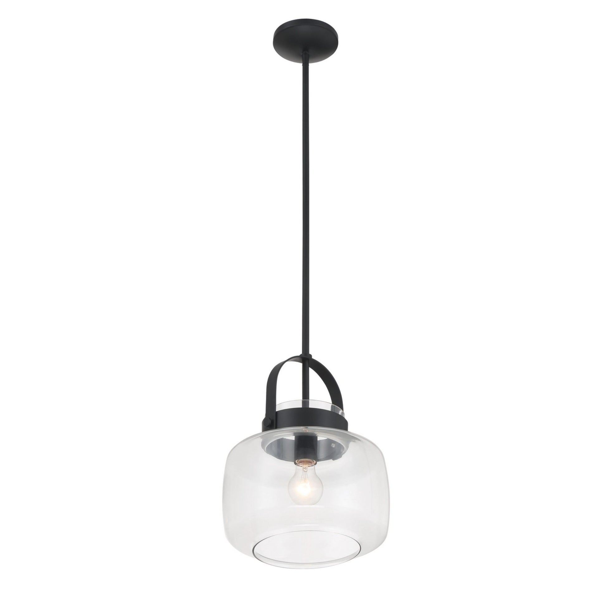 Wickglow 14" Pendant, Dark Matte Black Finish - Bees Lighting
