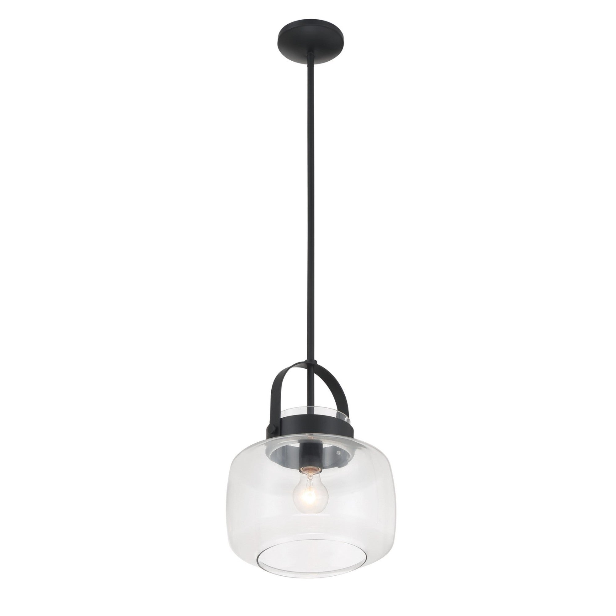 Wickglow 14" Pendant, Dark Matte Black Finish - Bees Lighting
