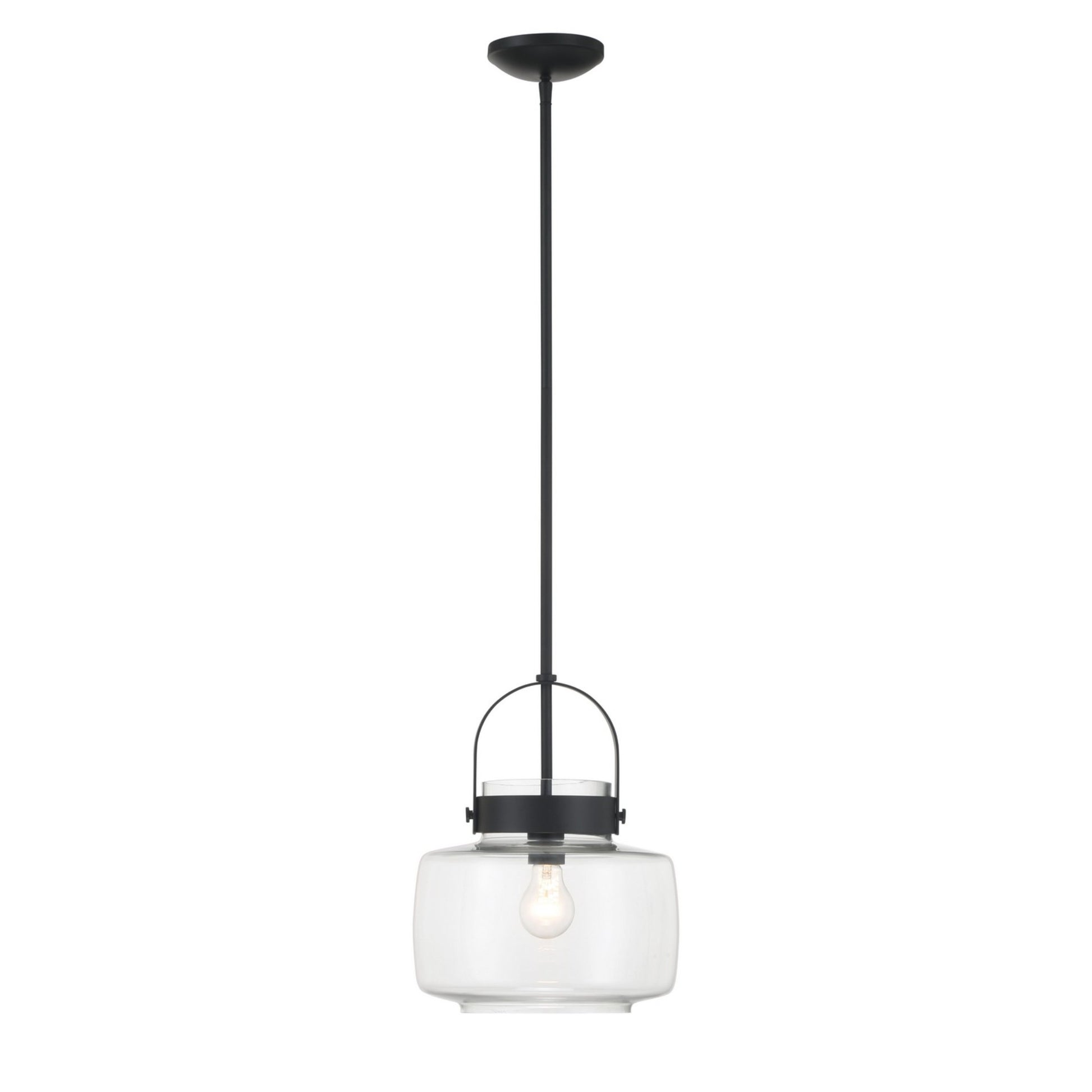 Wickglow 14" Pendant, Dark Matte Black Finish - Bees Lighting