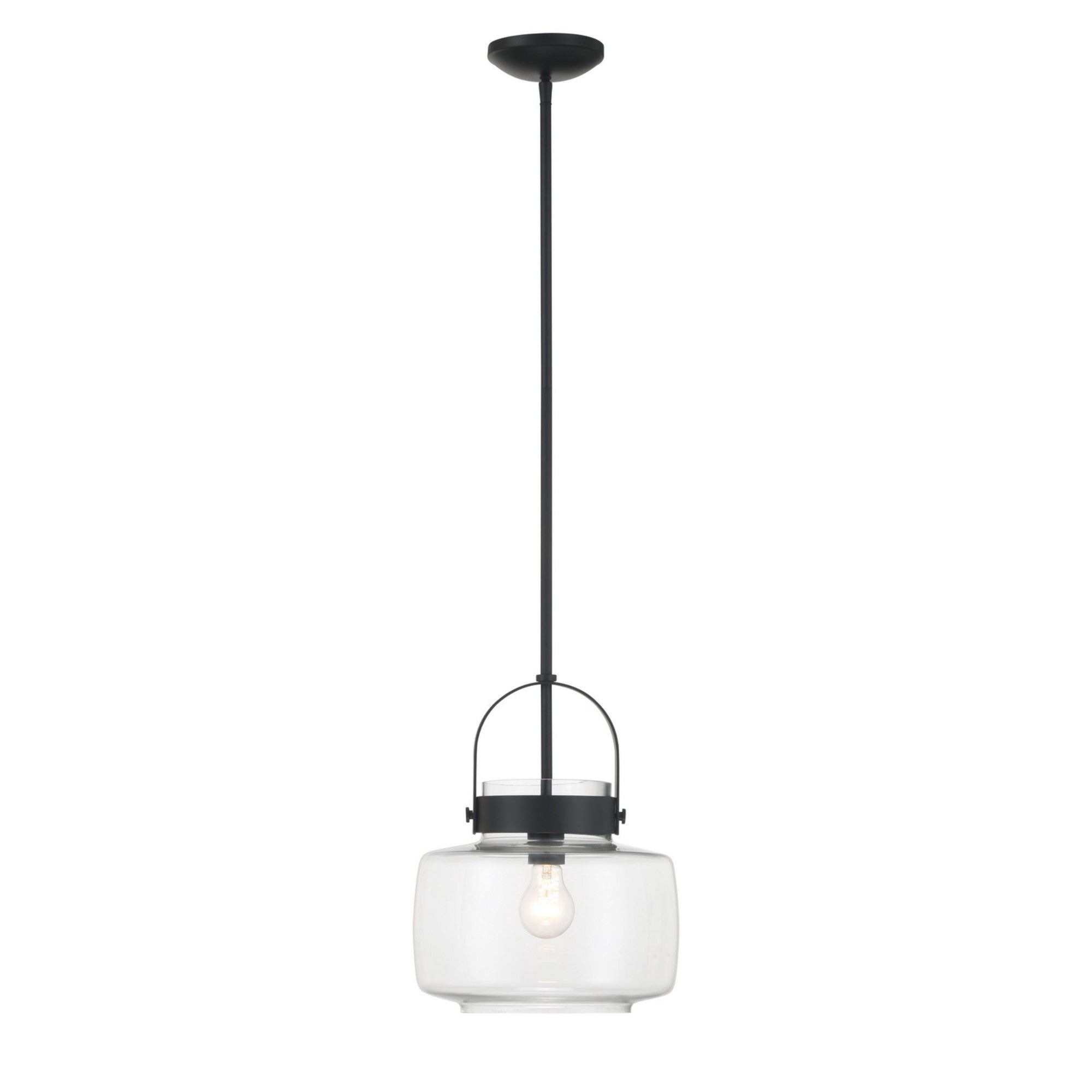 Wickglow 14" Pendant, Dark Matte Black Finish - Bees Lighting