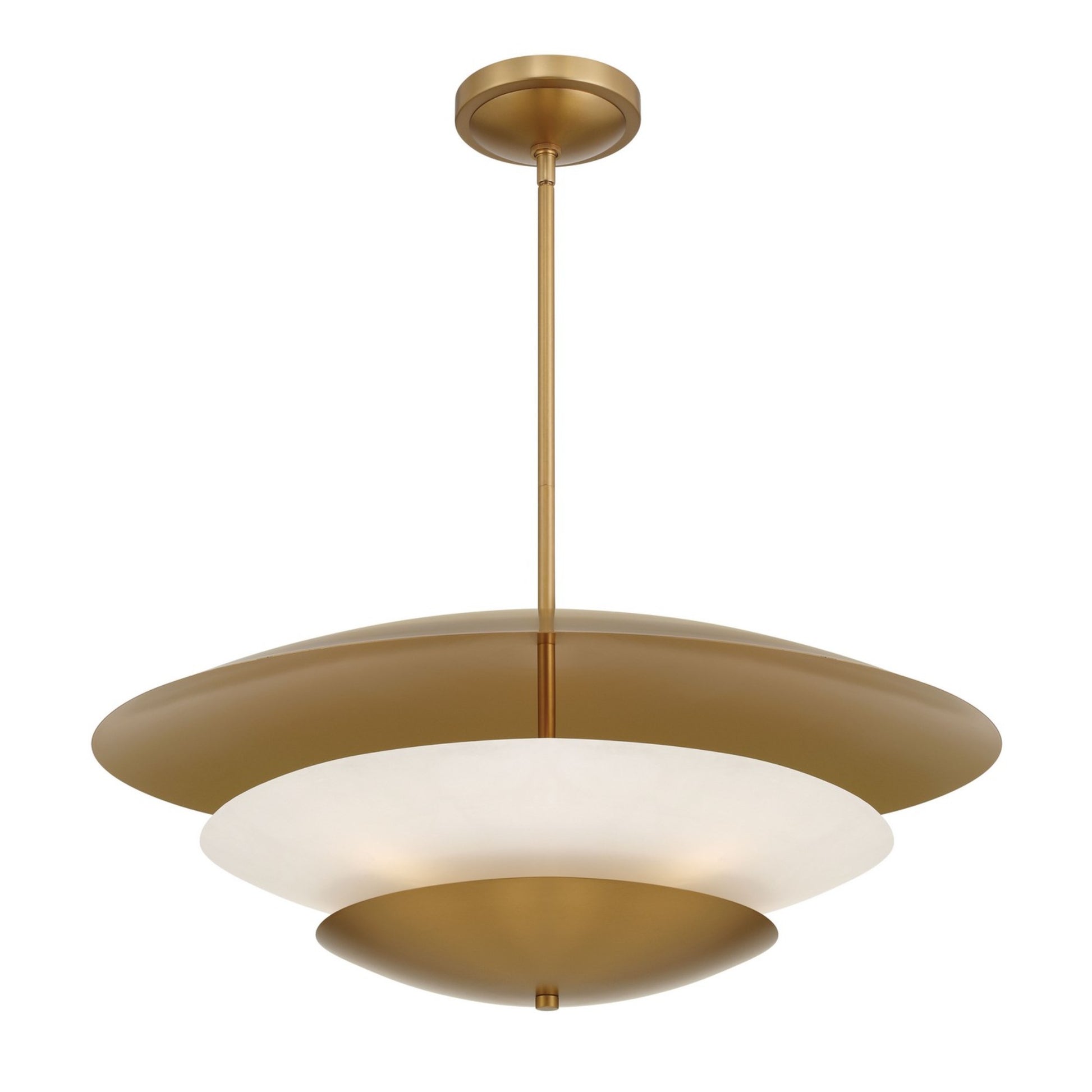 Solara 32" 5-Light Pendant, Legacy Brass Finish - Bees Lighting