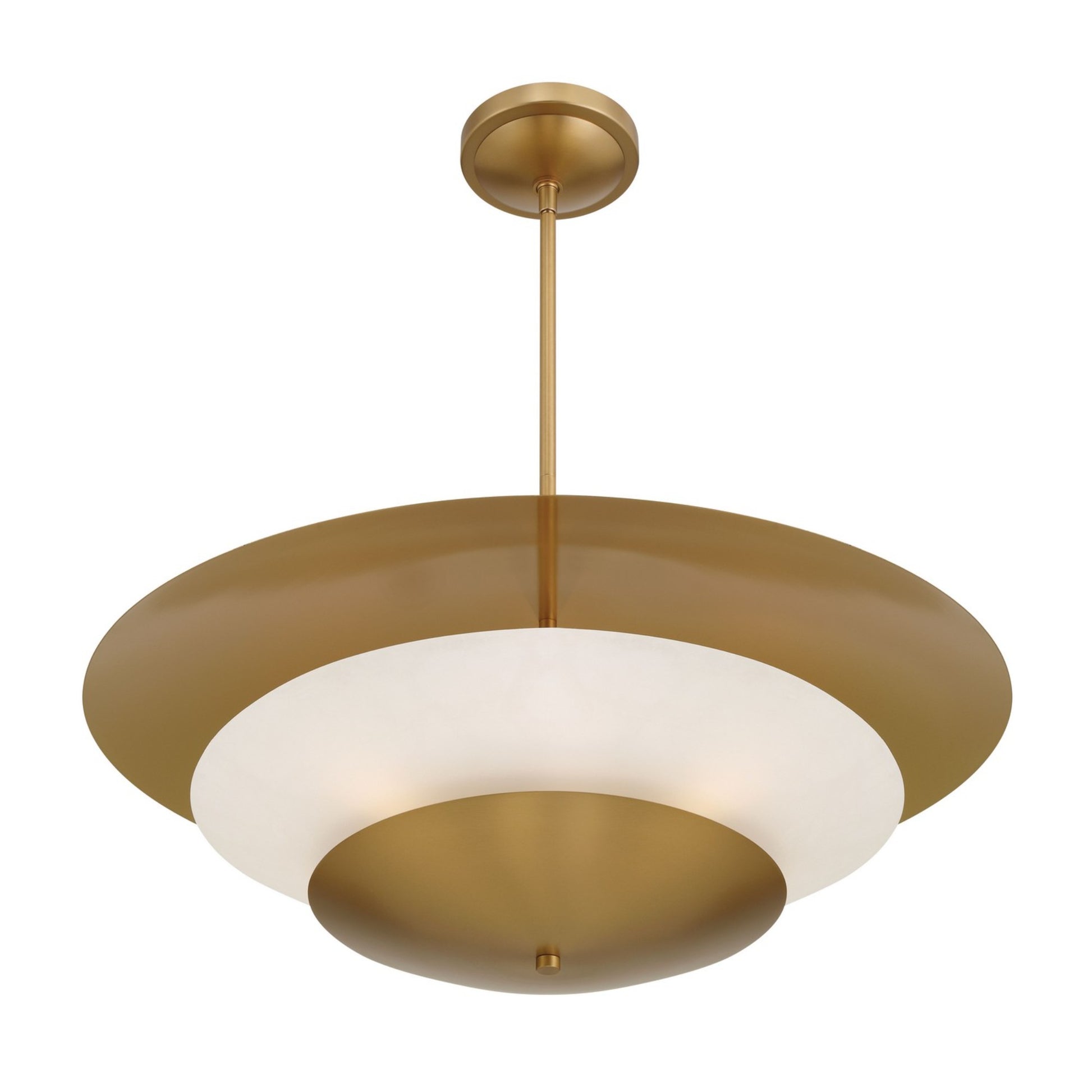 Solara 32" 5-Light Pendant, Legacy Brass Finish - Bees Lighting