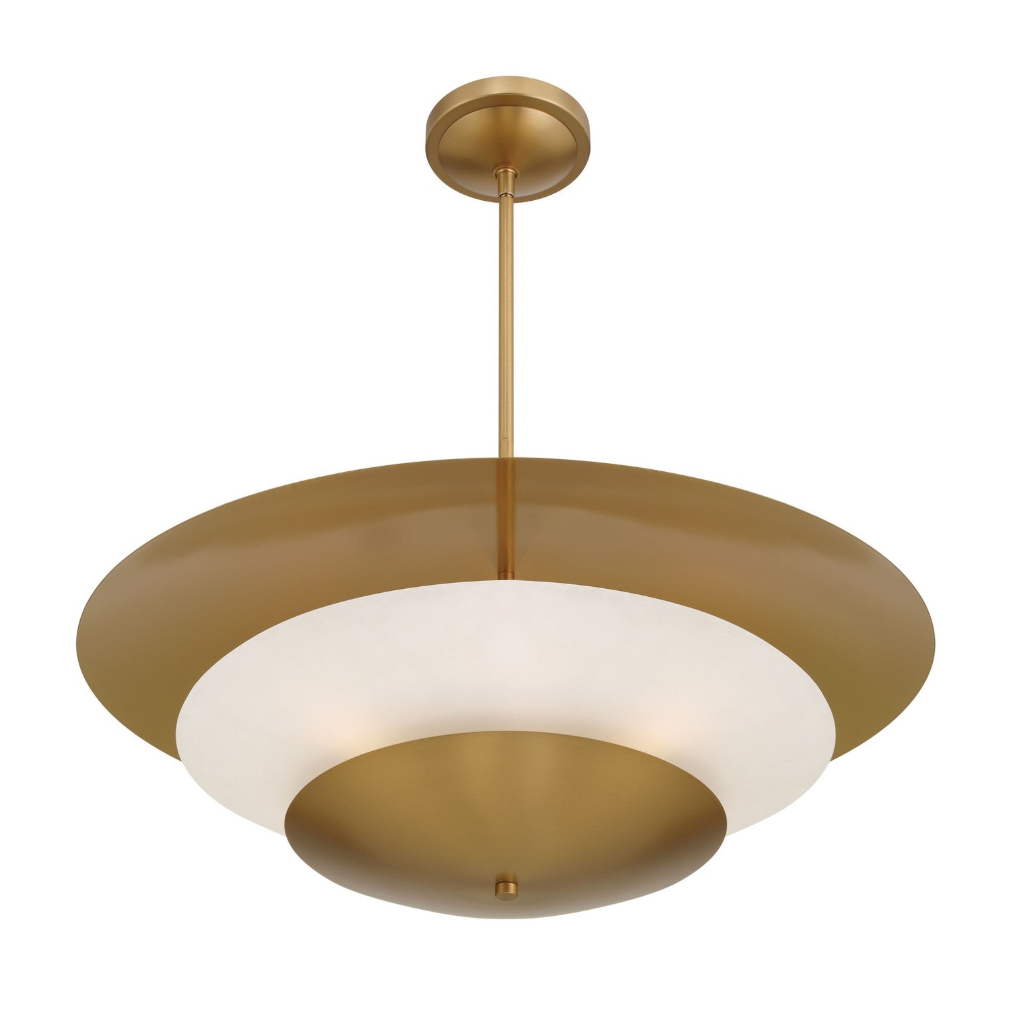 Solara 32" 5-Light Pendant, Legacy Brass Finish - Bees Lighting