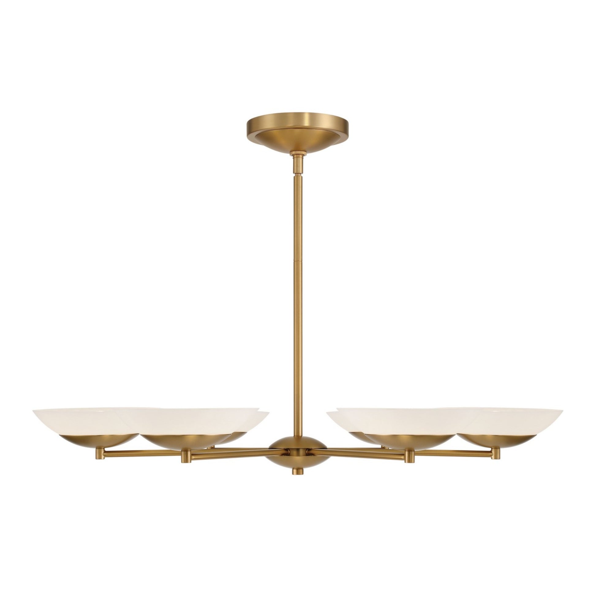 Solara 6-Light 36" LED Chandelier, Legacy Brass Finish - Bees Lighting