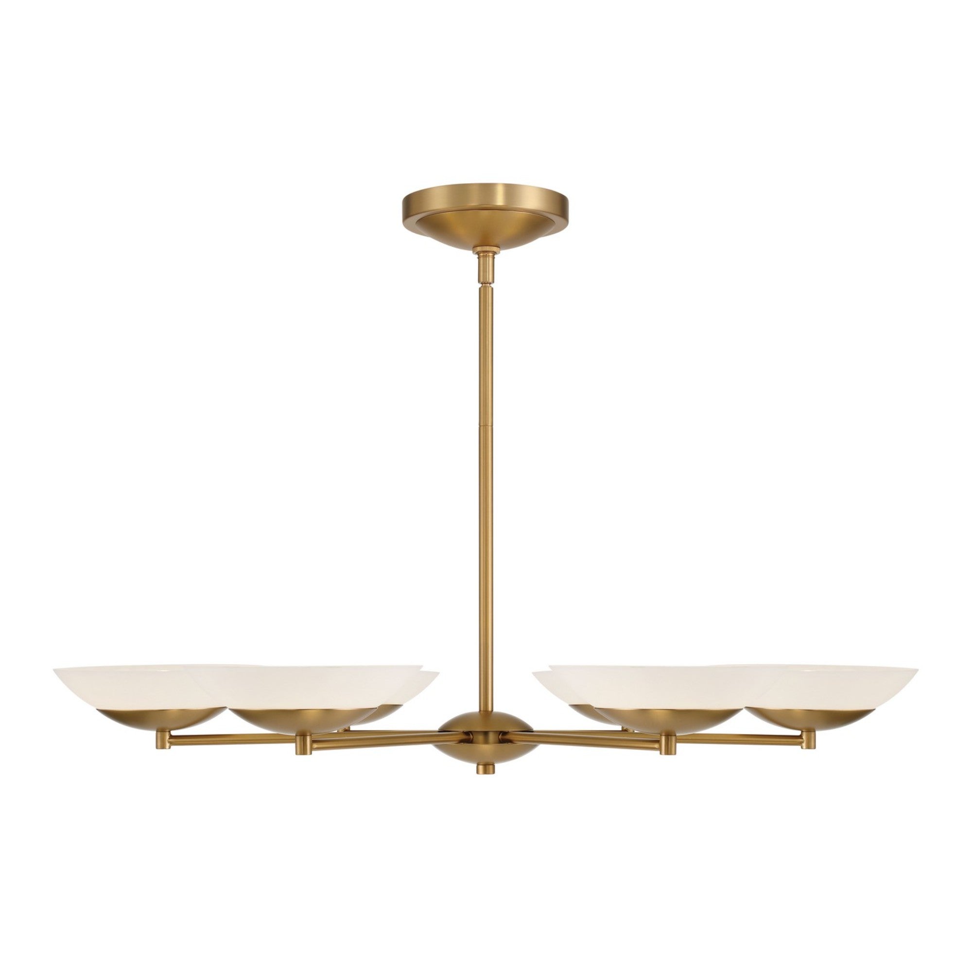 Solara 6-Light 36" LED Chandelier, Legacy Brass Finish - Bees Lighting