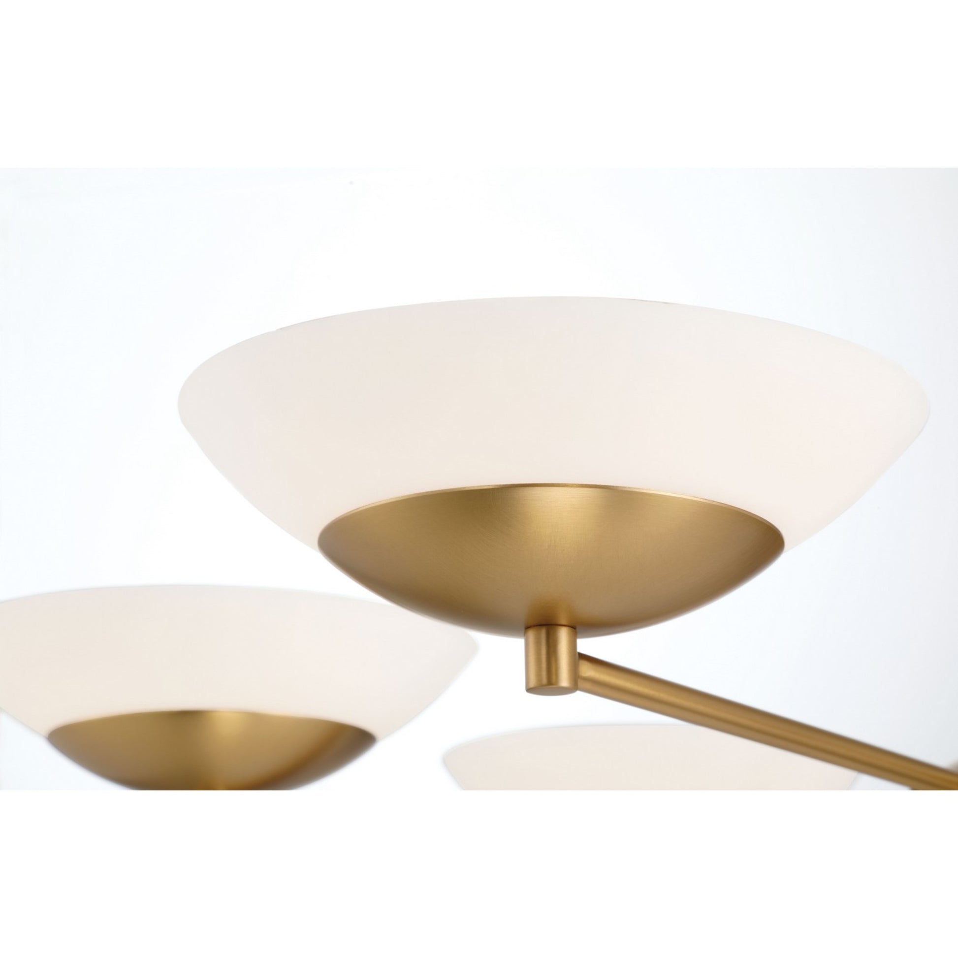 Solara 6-Light 36" LED Chandelier, Legacy Brass Finish - Bees Lighting