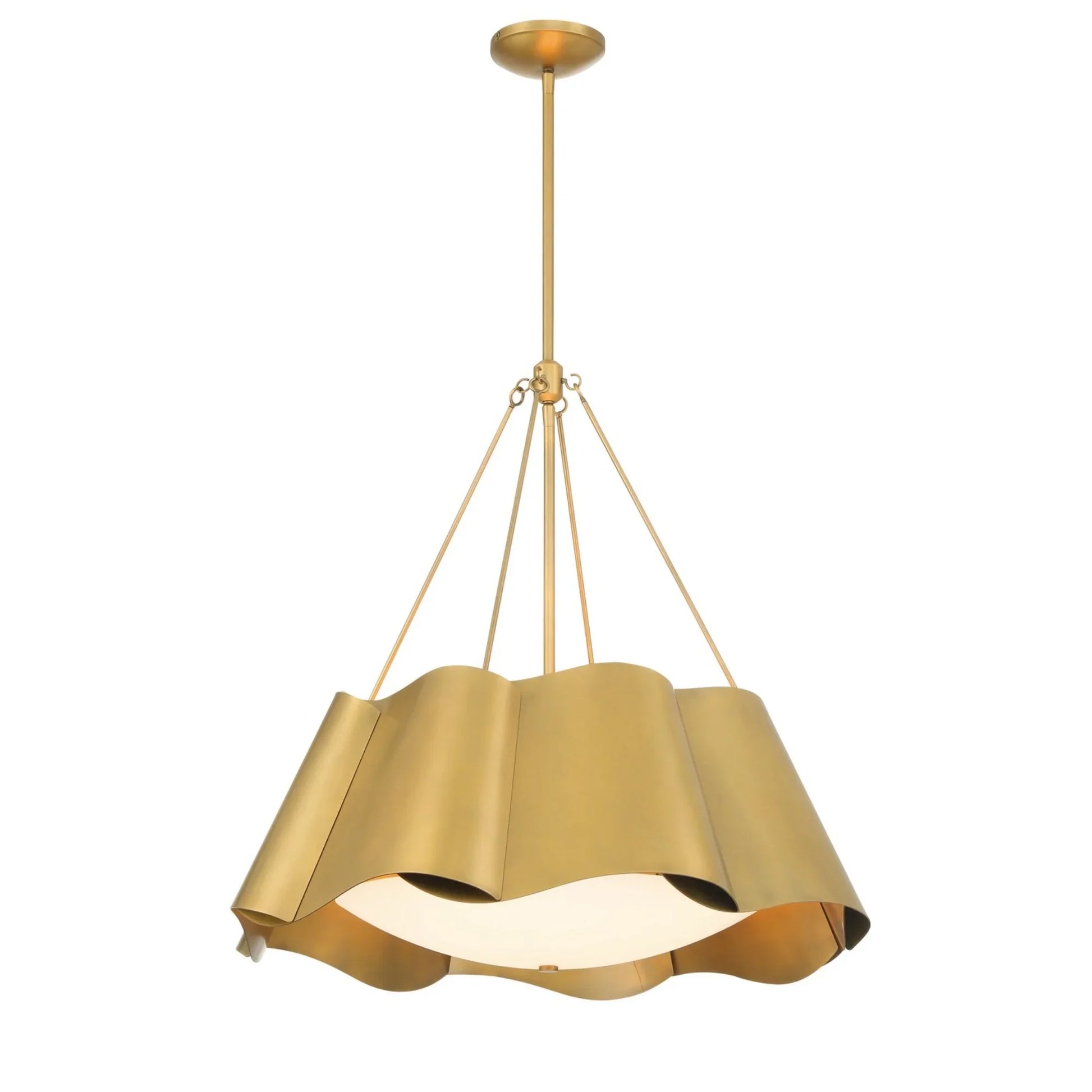 Waveform 26" 4-Light Pendant, Legacy Brass Finish - Bees Lighting