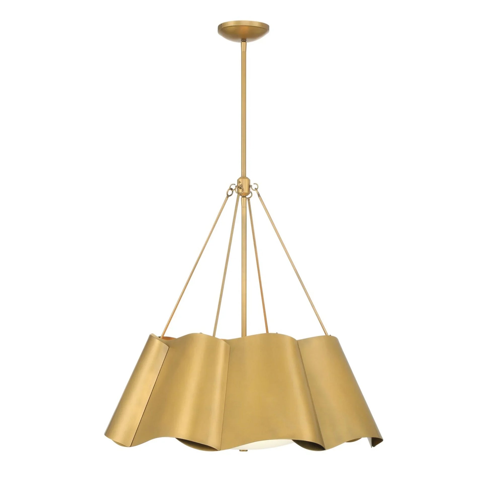 Waveform 26" 4-Light Pendant, Legacy Brass Finish - Bees Lighting