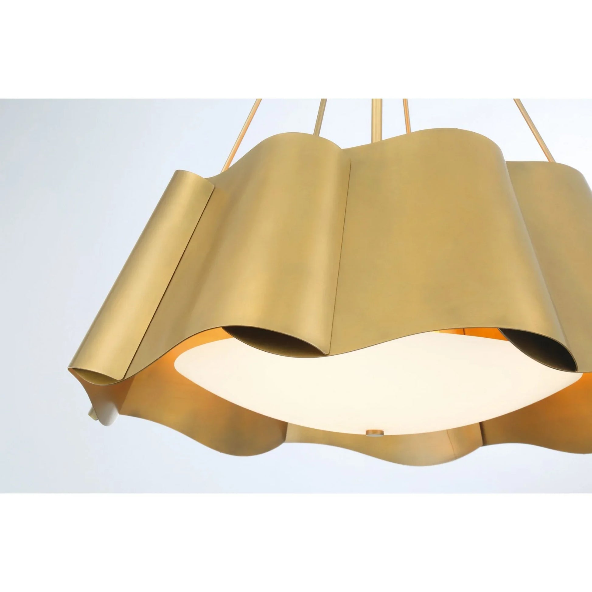 Waveform 26" 4-Light Pendant, Legacy Brass Finish - Bees Lighting