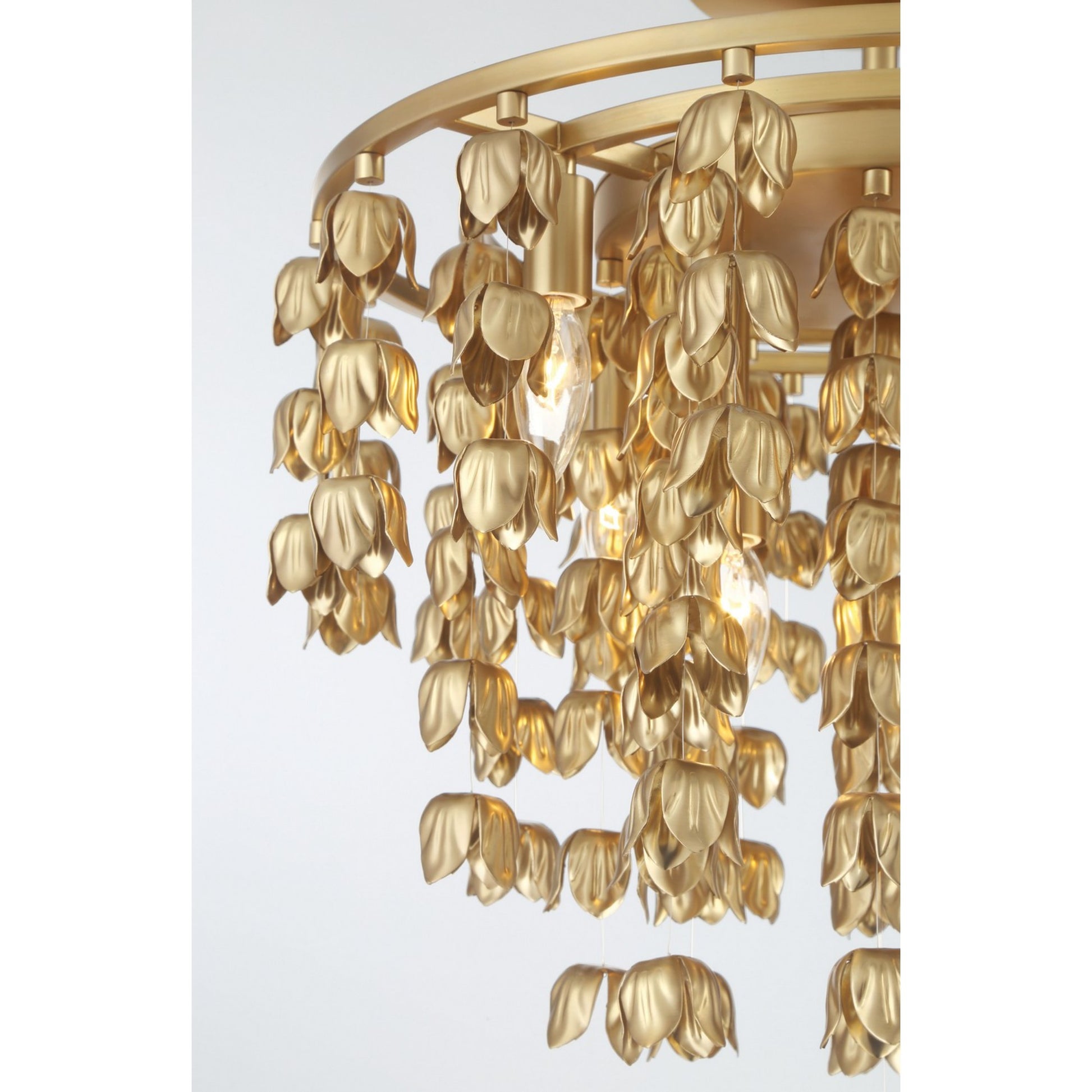 Ashgrove 21" 6-Light Semi-Flush Mount, Legacy Brass Finish - Bees Lighting