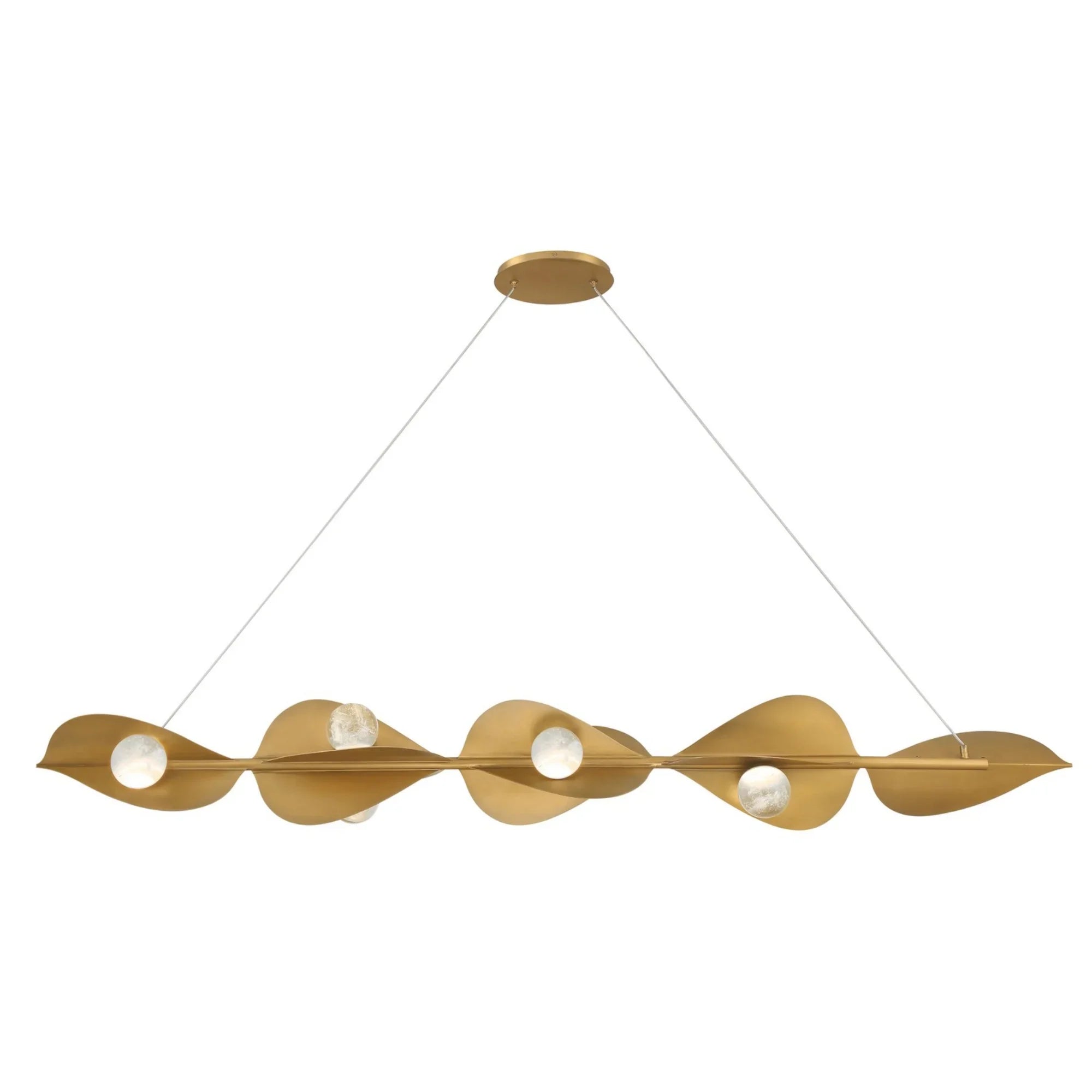 Pod 62" LED Island Light, Legacy Brass Finish - Bees Lighting