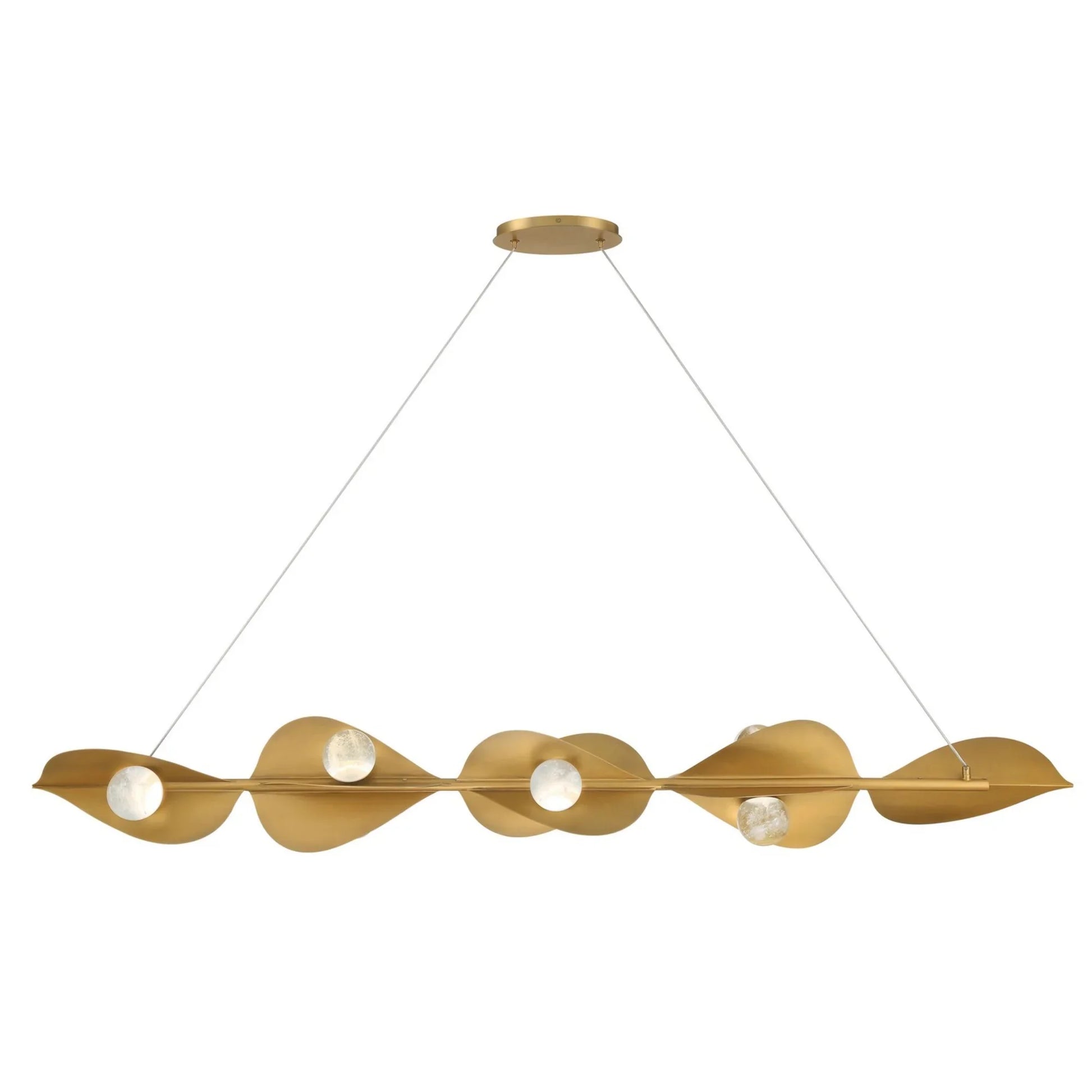 Pod 62" LED Island Light, Legacy Brass Finish - Bees Lighting