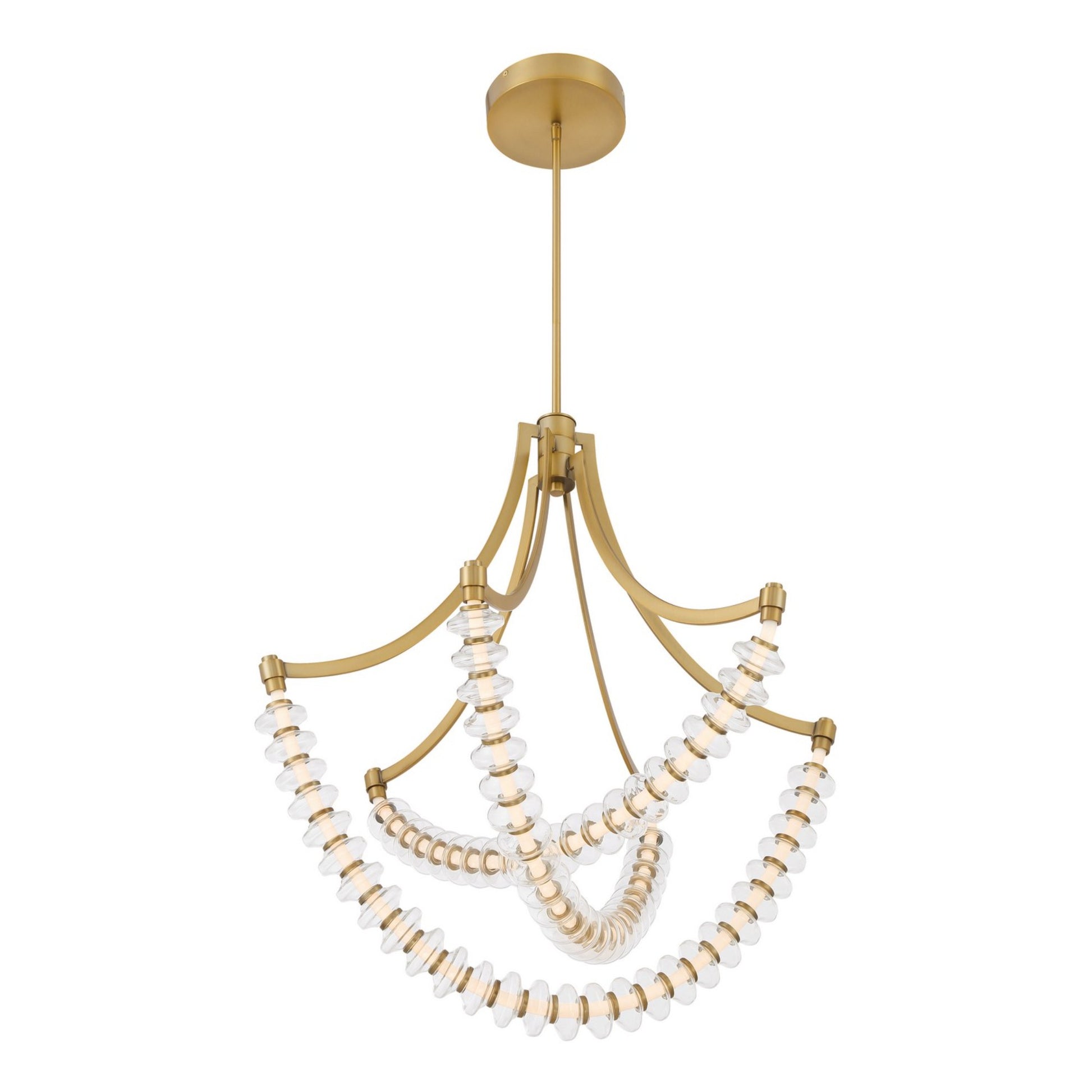 Pearl 30" LED Chandelier, Legacy Brass Finish - Bees Lighting