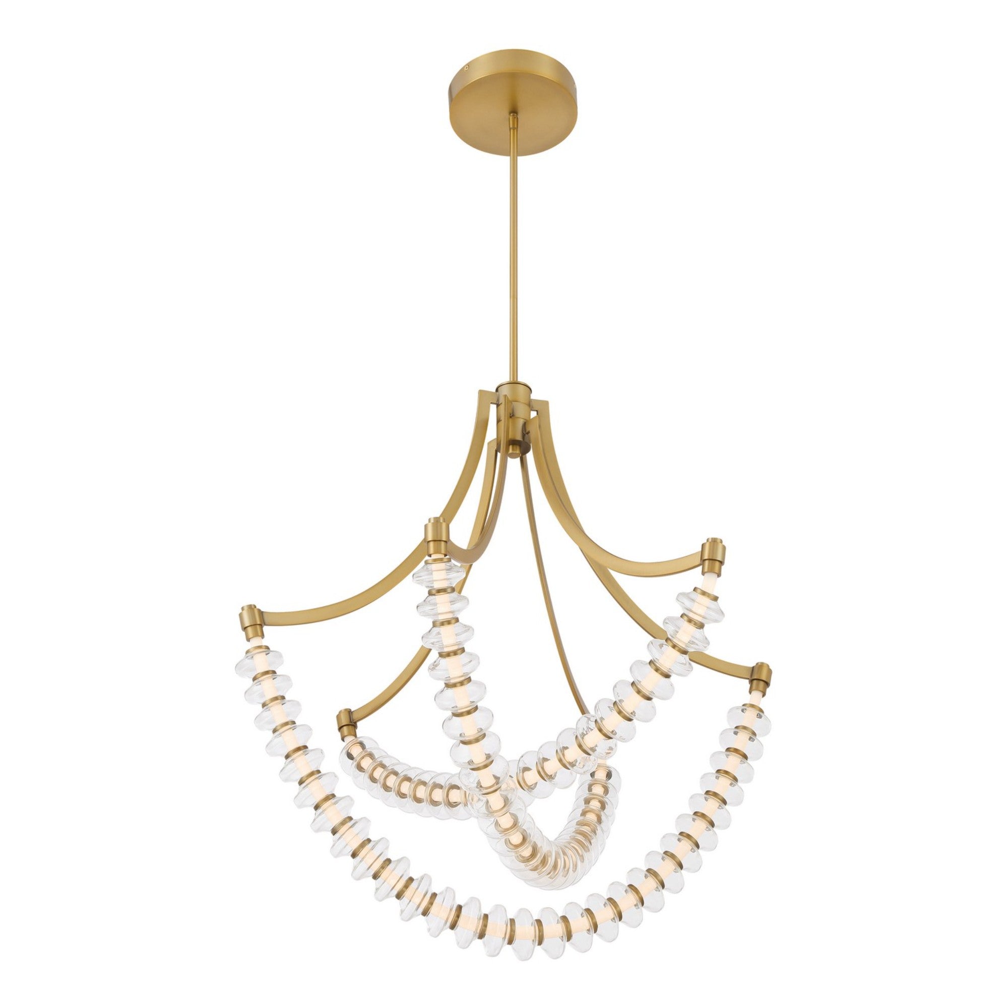 Pearl 30" LED Chandelier, Legacy Brass Finish - Bees Lighting