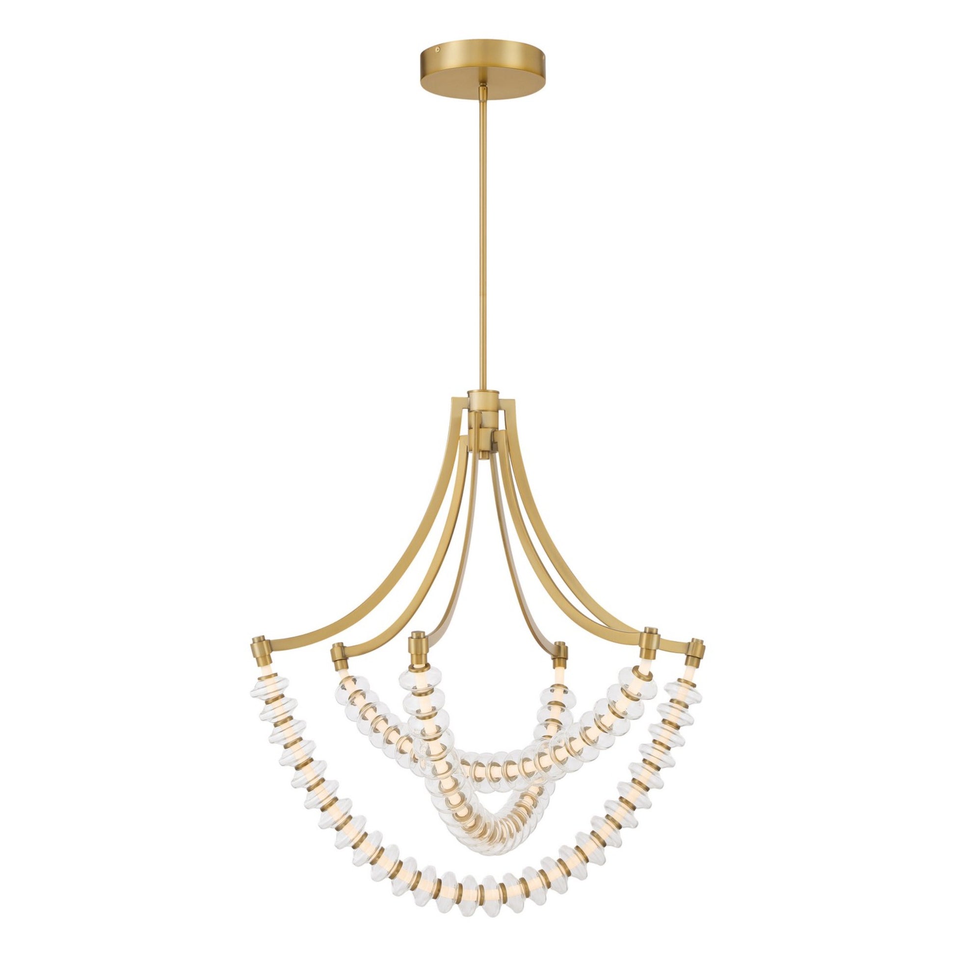 Pearl 30" LED Chandelier, Legacy Brass Finish - Bees Lighting