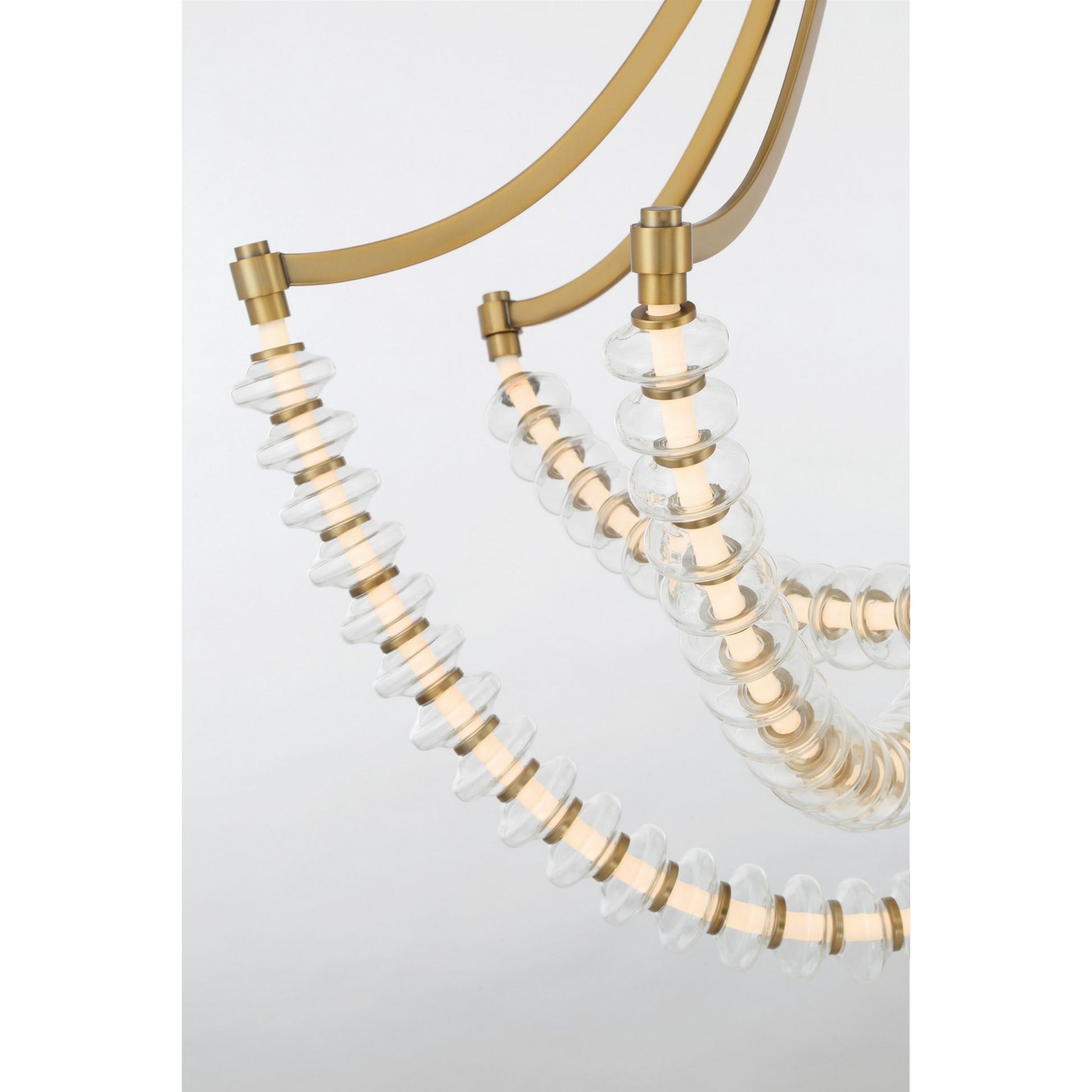 Pearl 30" LED Chandelier, Legacy Brass Finish - Bees Lighting
