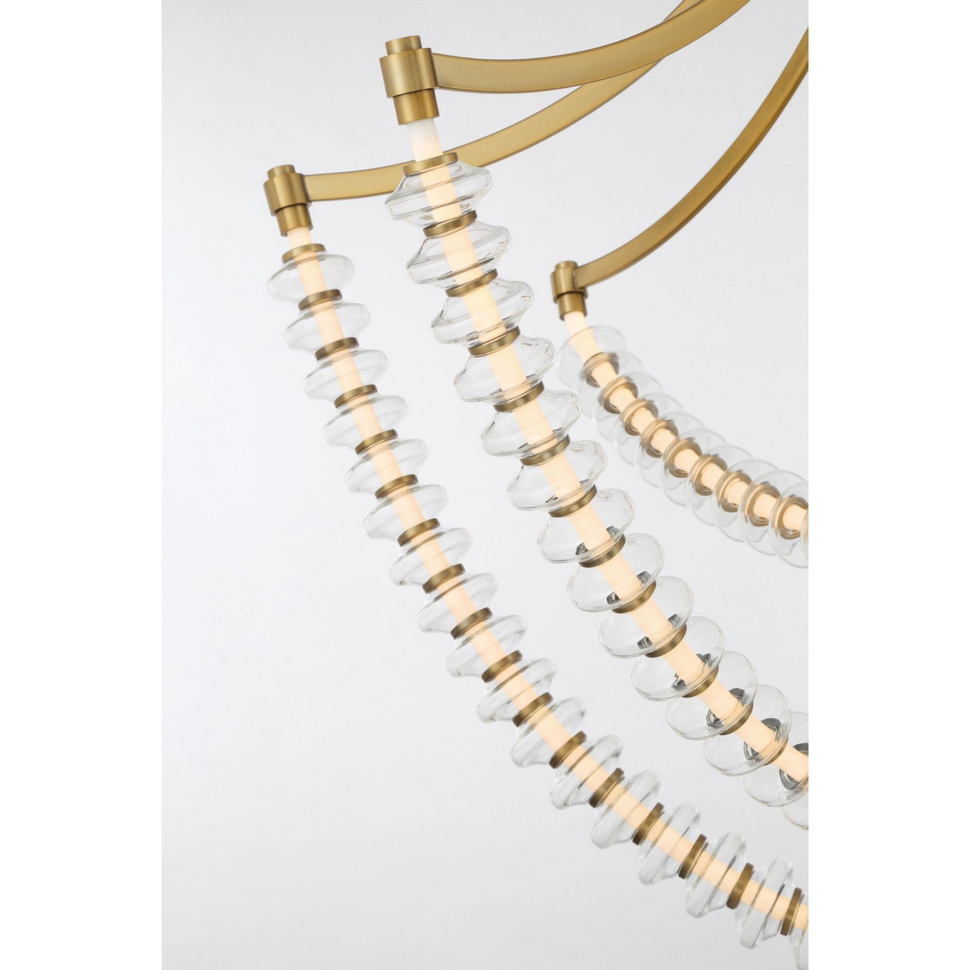 Pearl 39" LED Chandelier, Legacy Brass Finish - Bees Lighting