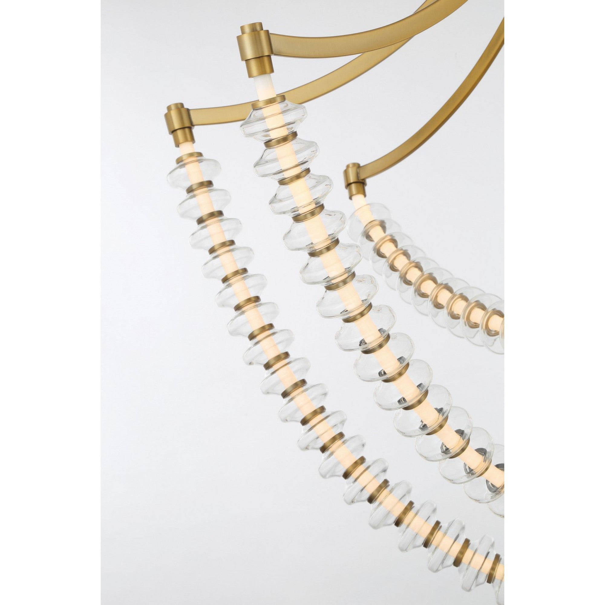 Pearl 39" LED Chandelier, Legacy Brass Finish - Bees Lighting