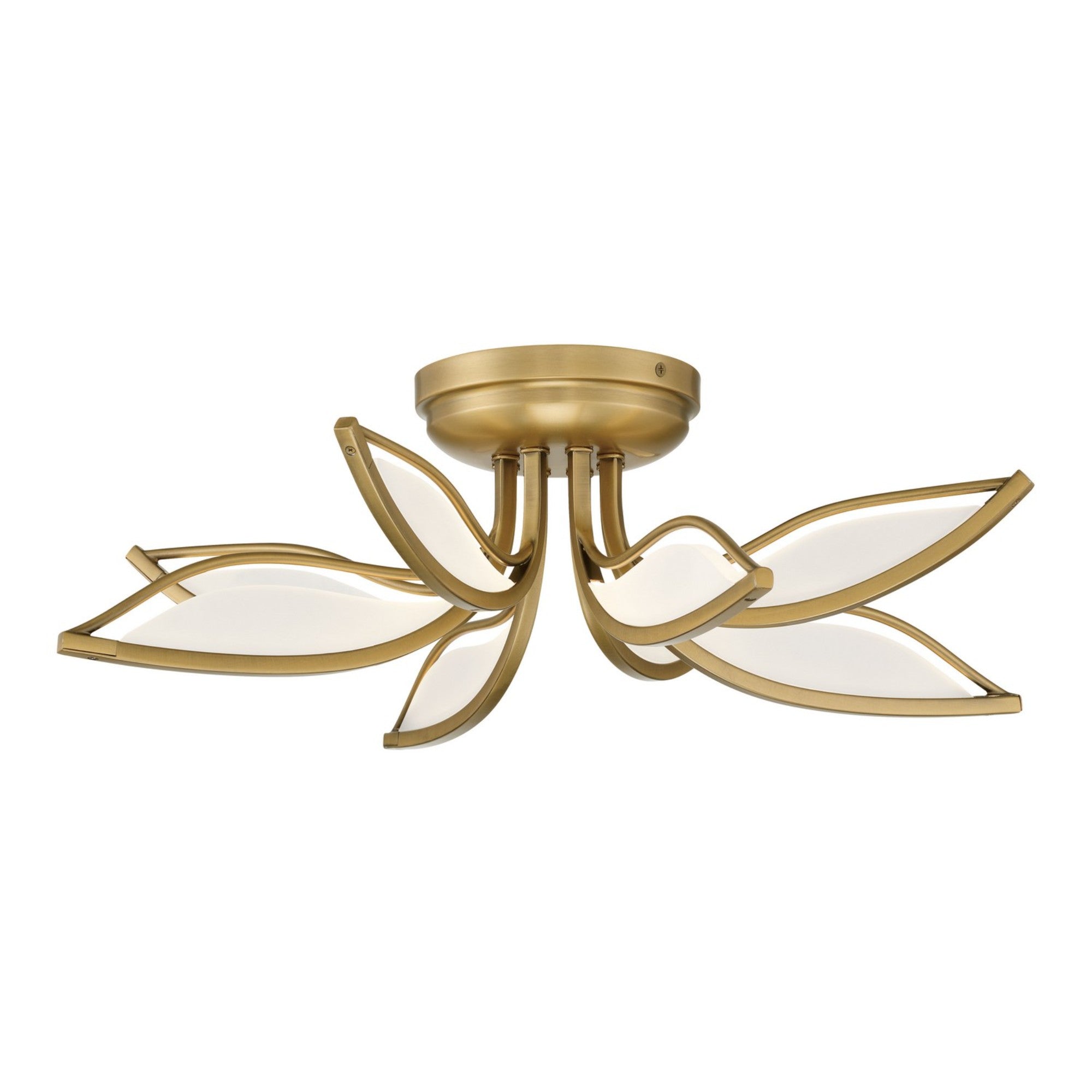 Papilio 21" LED Flush Mount, Legacy Brass Finish - Bees Lighting