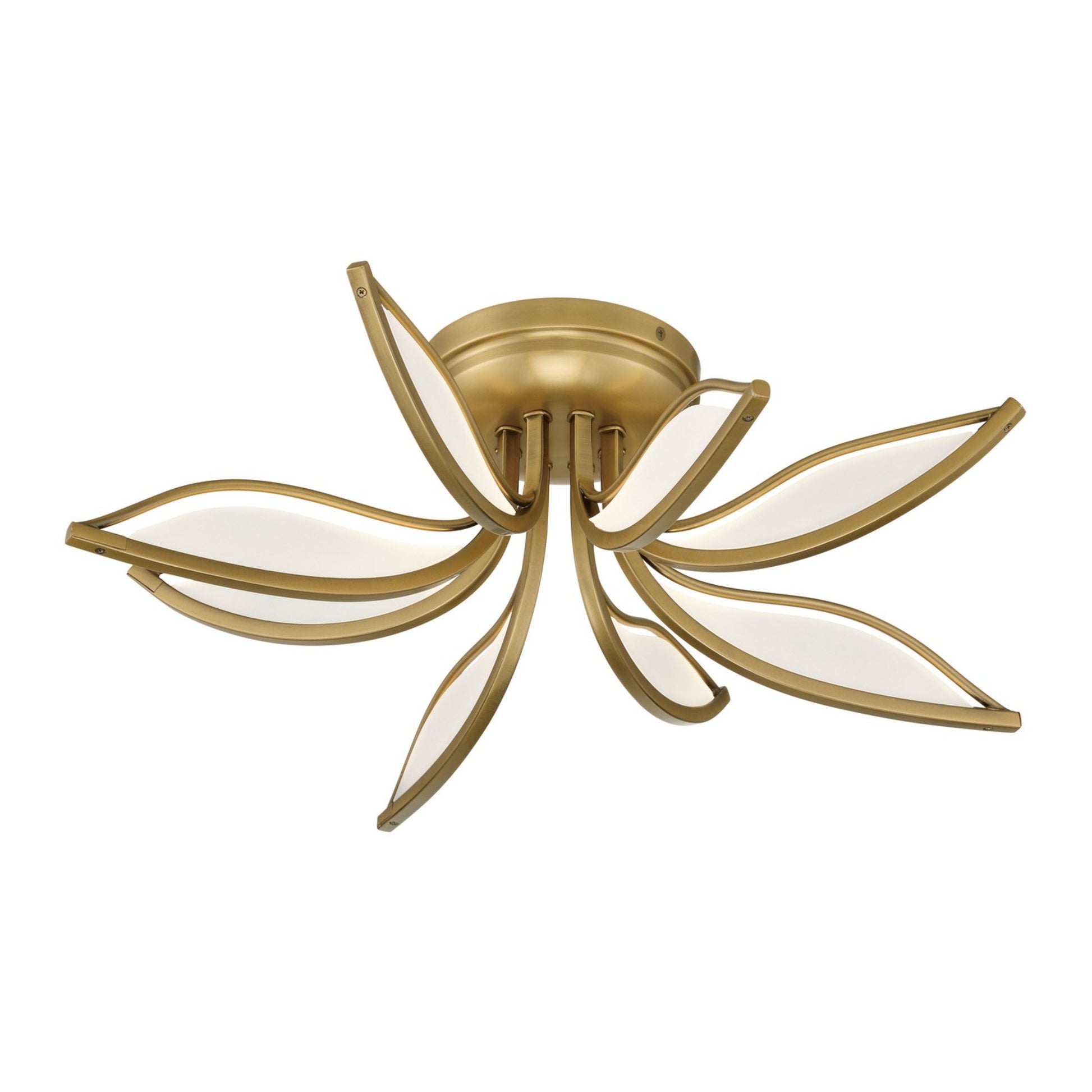 Papilio 21" LED Flush Mount, Legacy Brass Finish - Bees Lighting