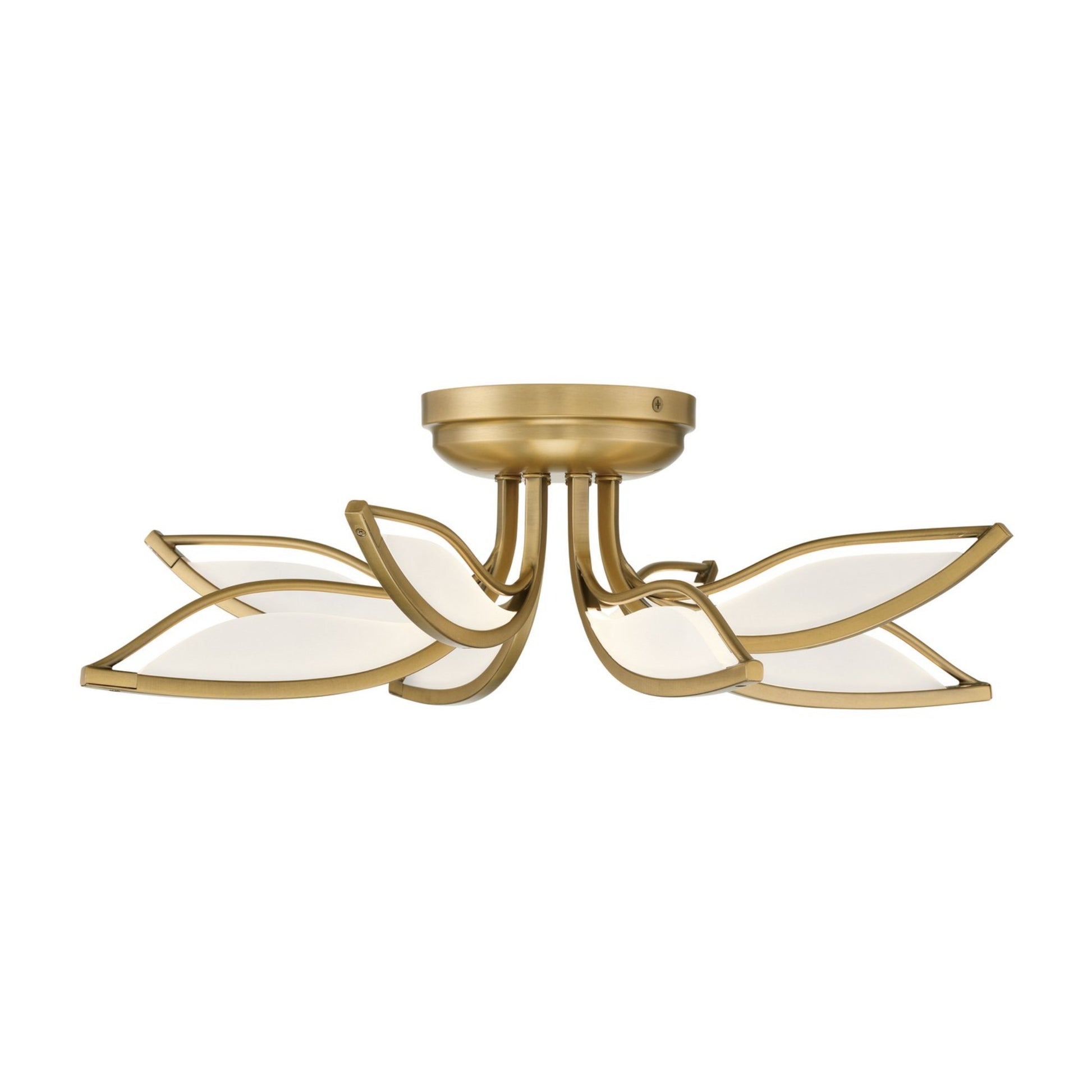 Papilio 21" LED Flush Mount, Legacy Brass Finish - Bees Lighting