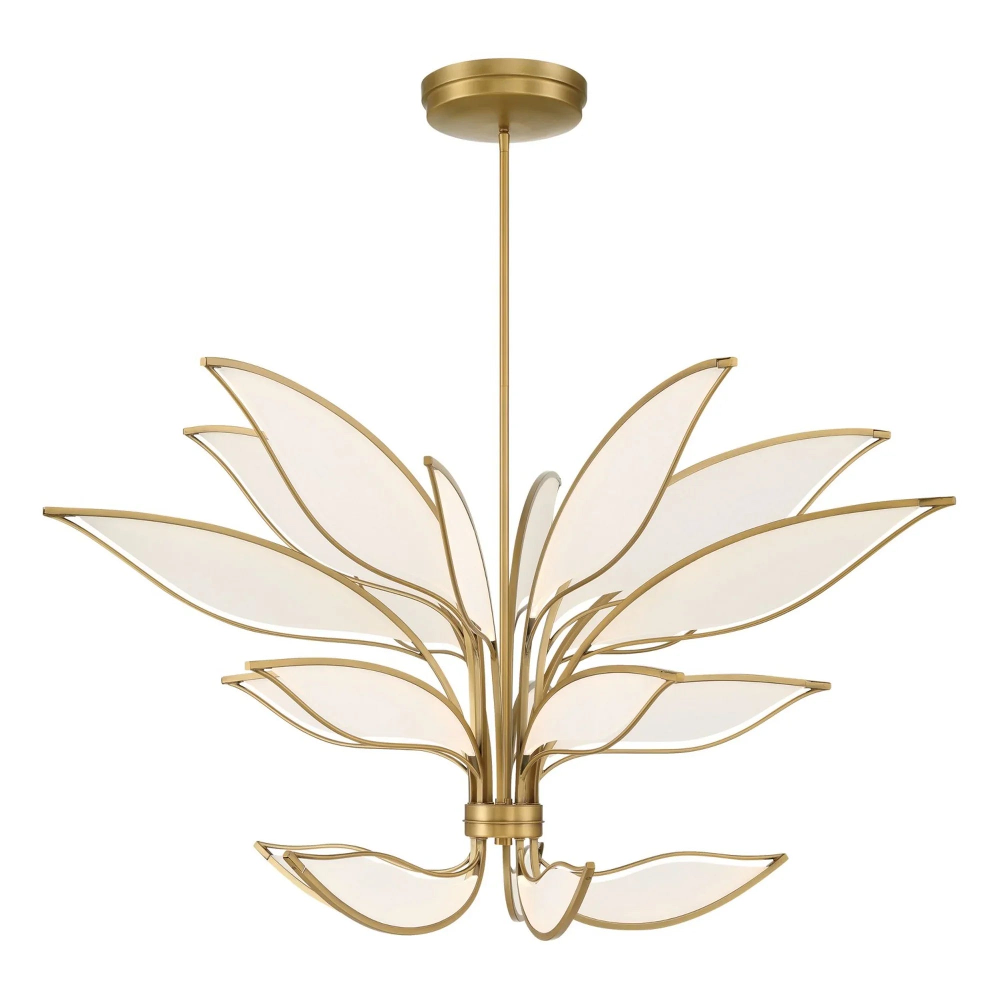 Papilio 46" LED Chandelier, Legacy Brass Finish - Bees Lighting
