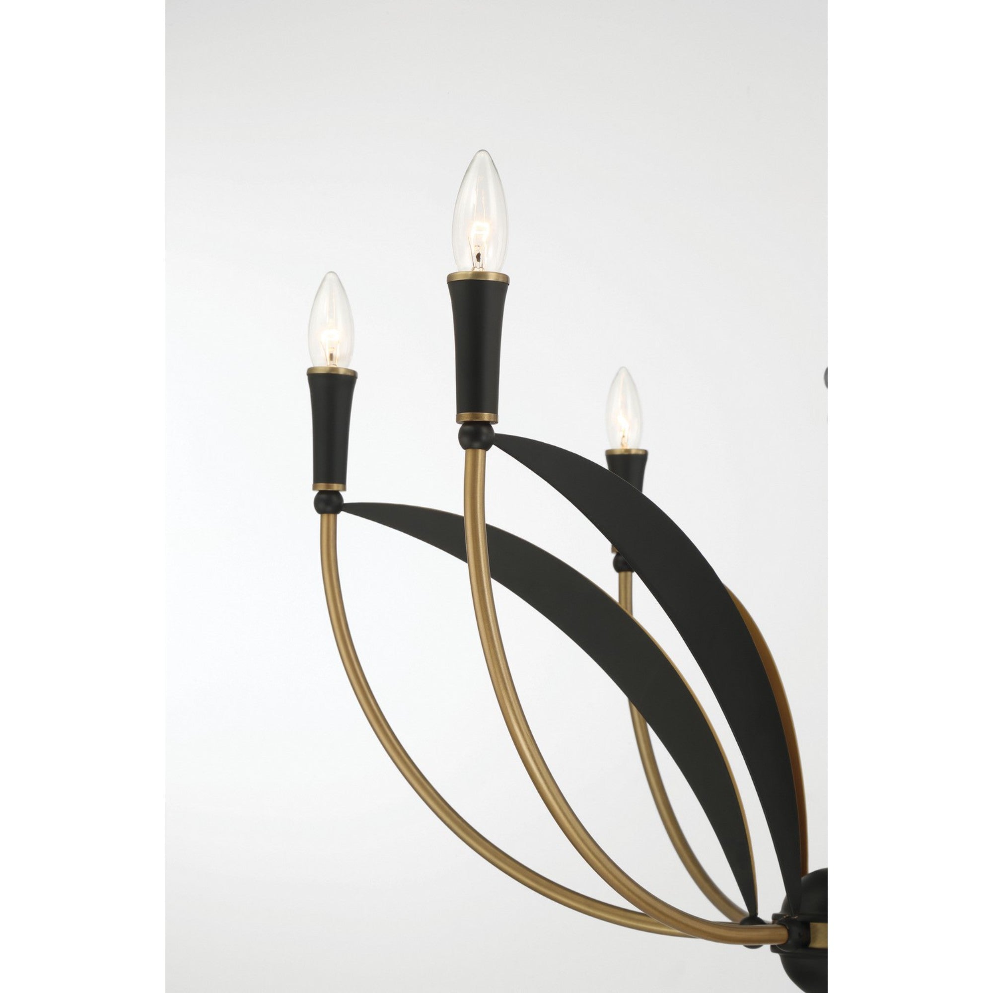 Miller 28" 6-Light Chandelier, Legacy Brass & Sand Coal Finish - Bees Lighting